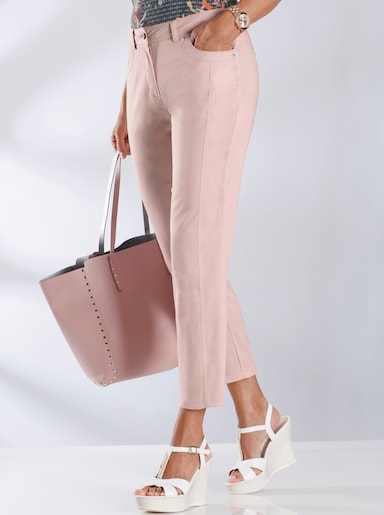 7/8-Jeans mit optisch streckenden Nähten - rosé