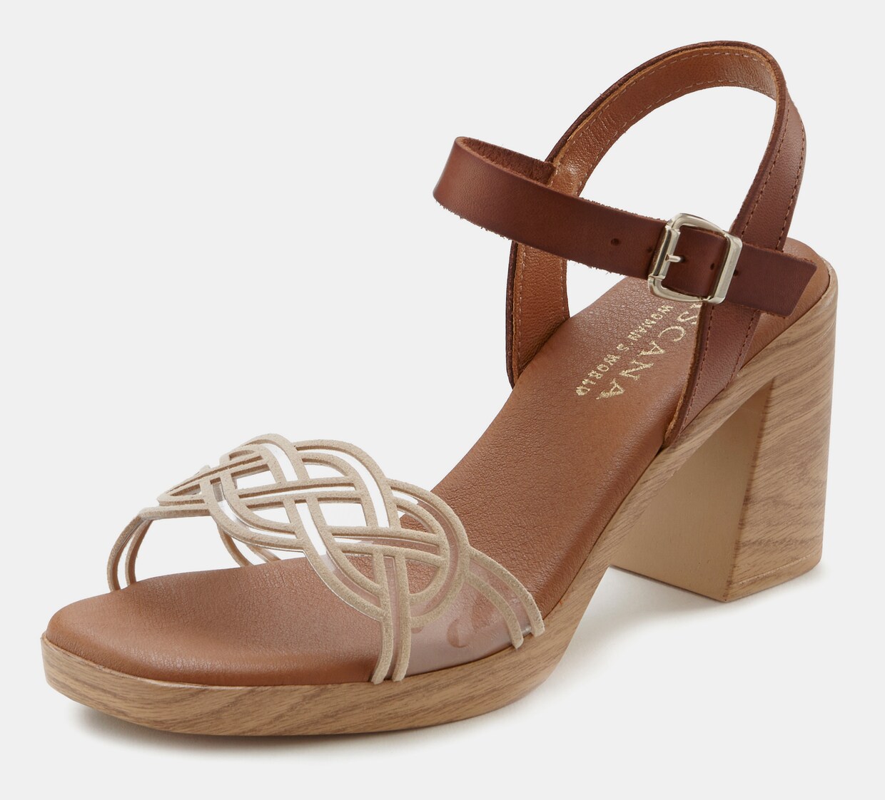 LASCANA Riemchensandalette - camelfarben