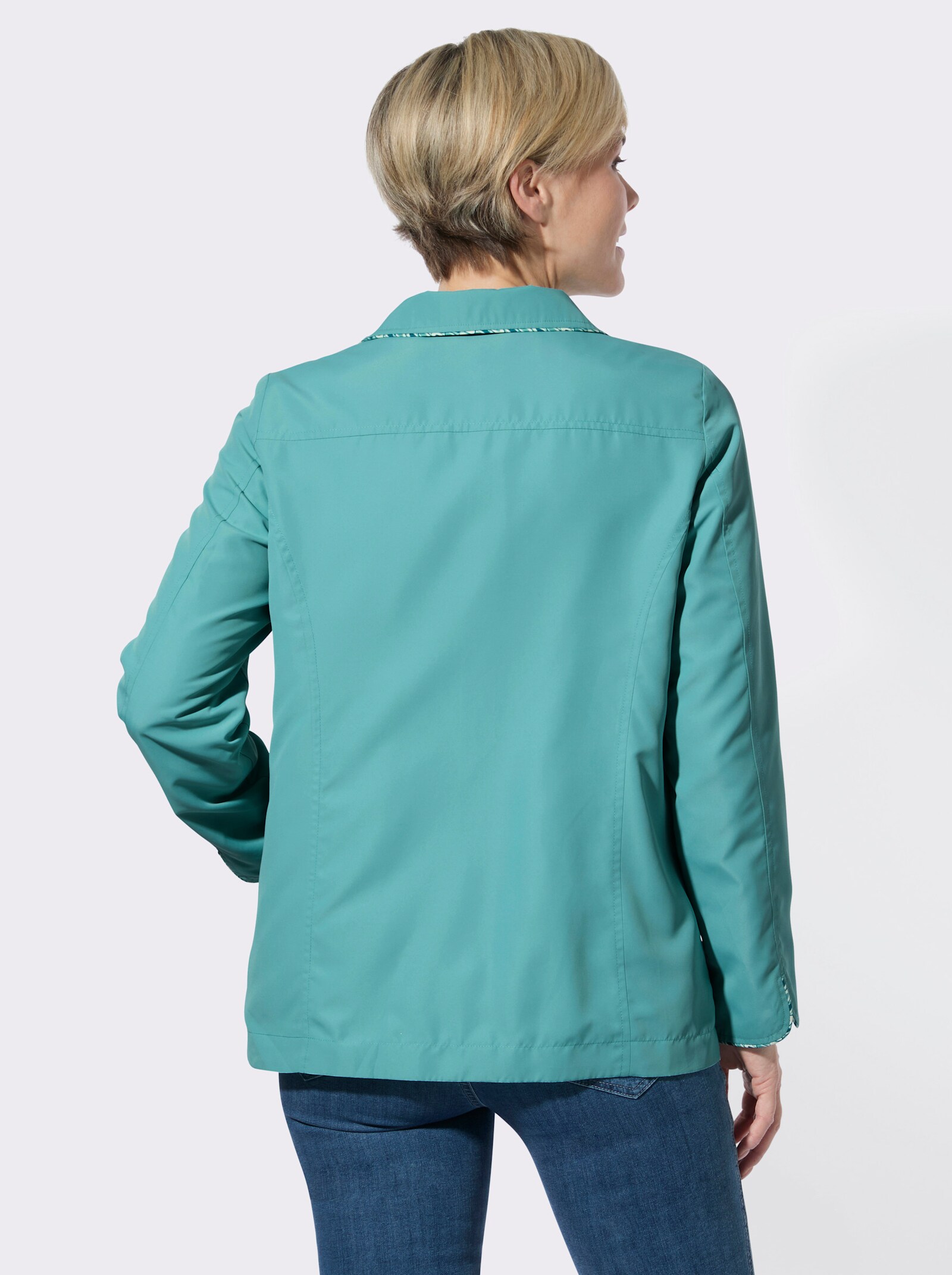 Übergangsjacke mit Cord-Paspelierungen - ozean