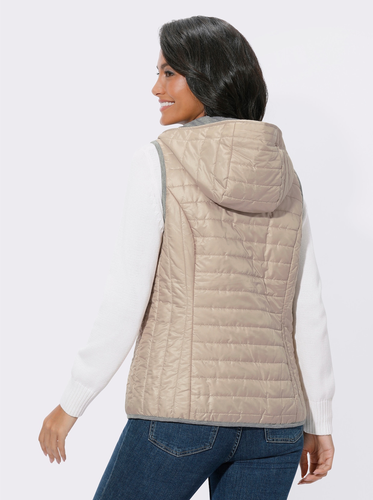 Bodywarmer - beige/grijs