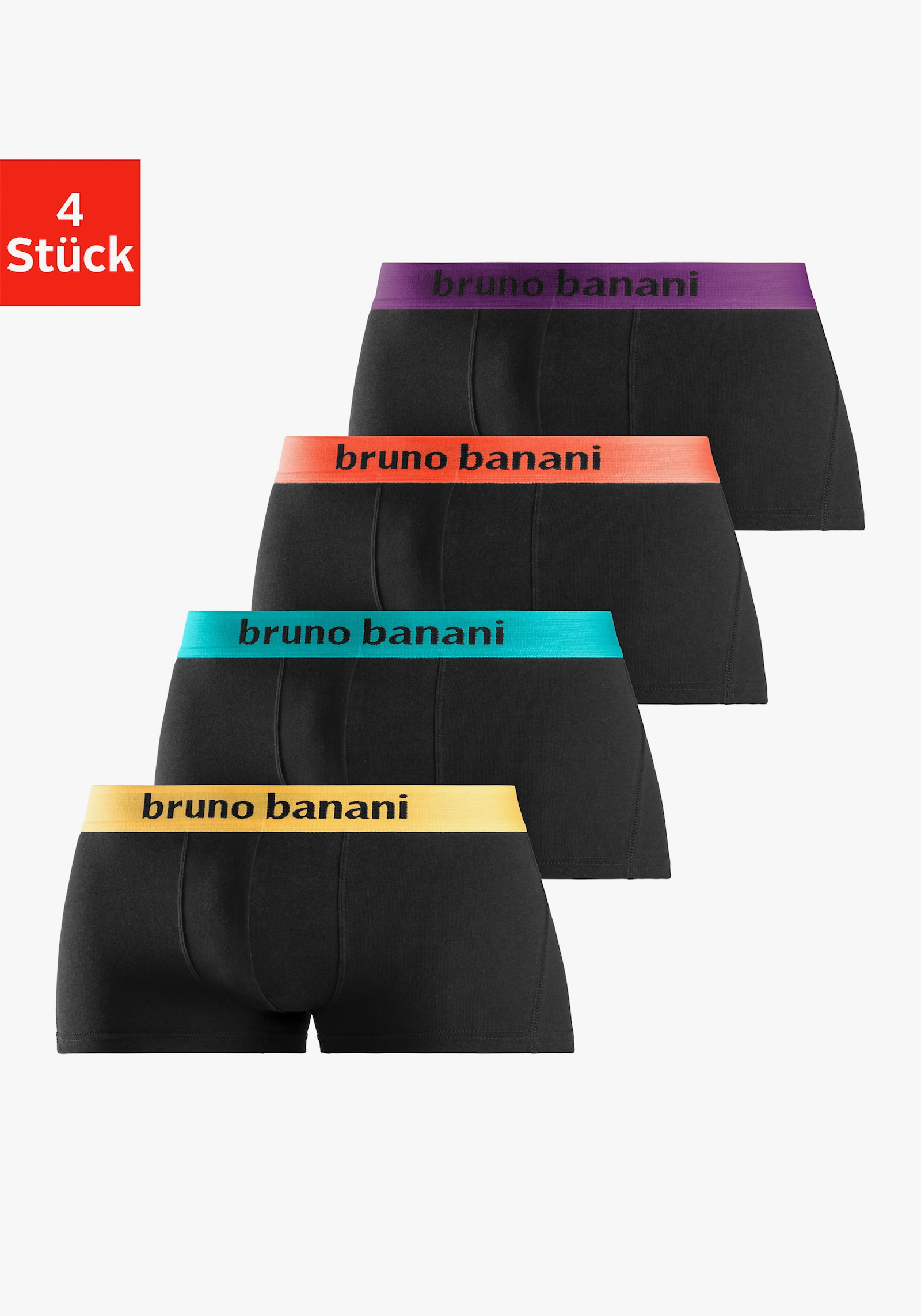Bruno Banani Hipster - schwarz-orange, schwarz-türkis, schwarz-gelb, schwarz-lila