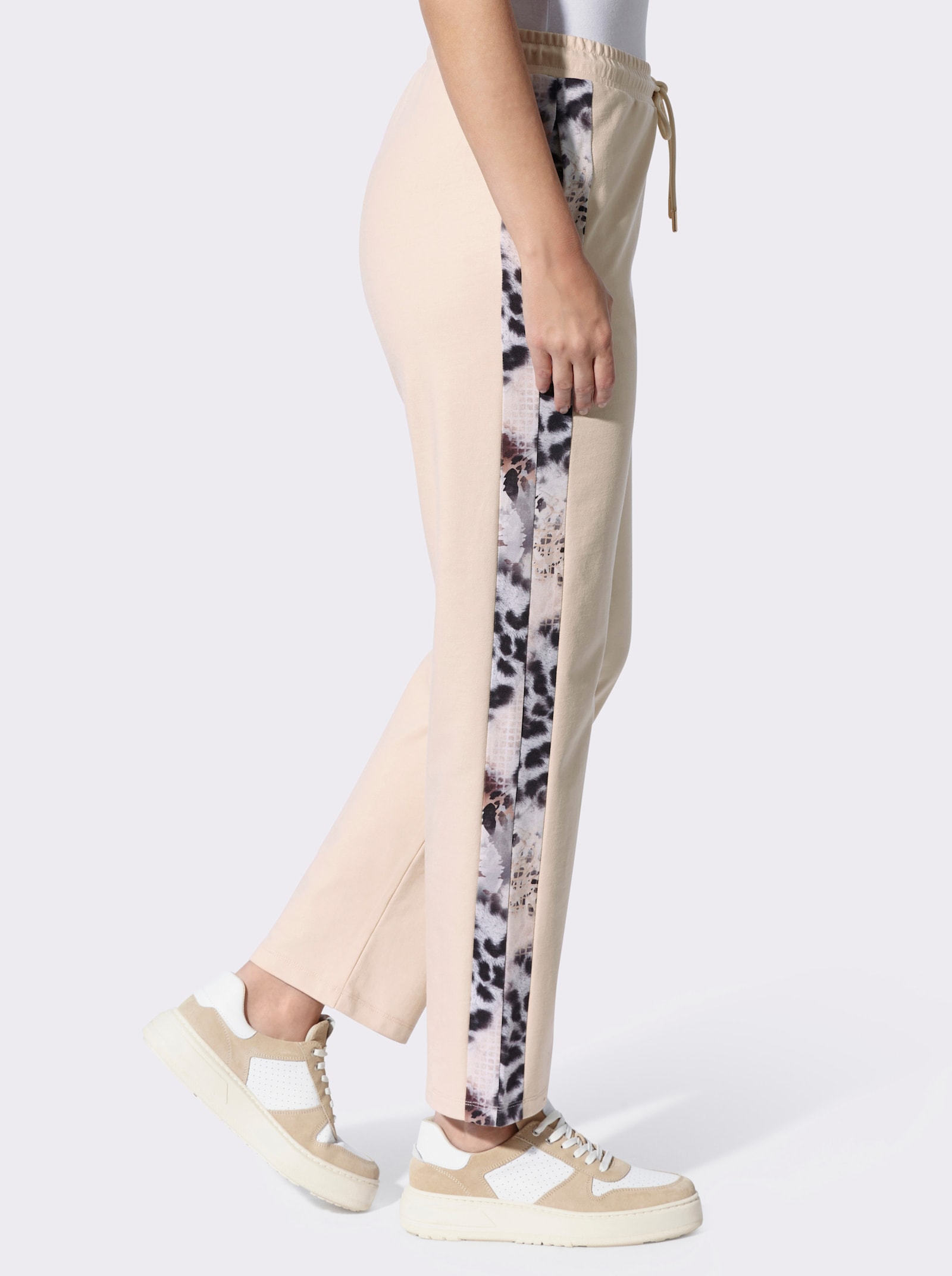 heine Sweatbroek met dierendetails - zand