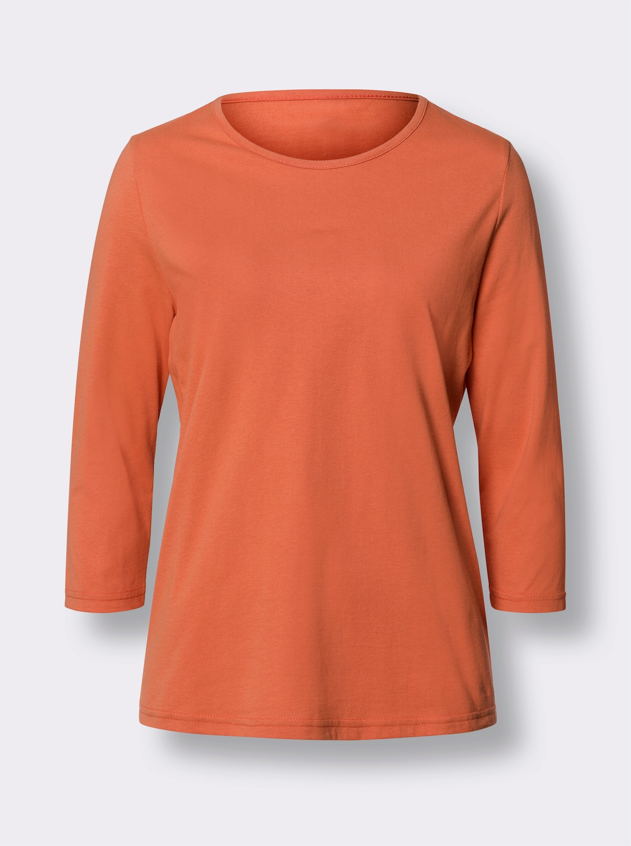 Shirt met 3/4-mouw - papaya