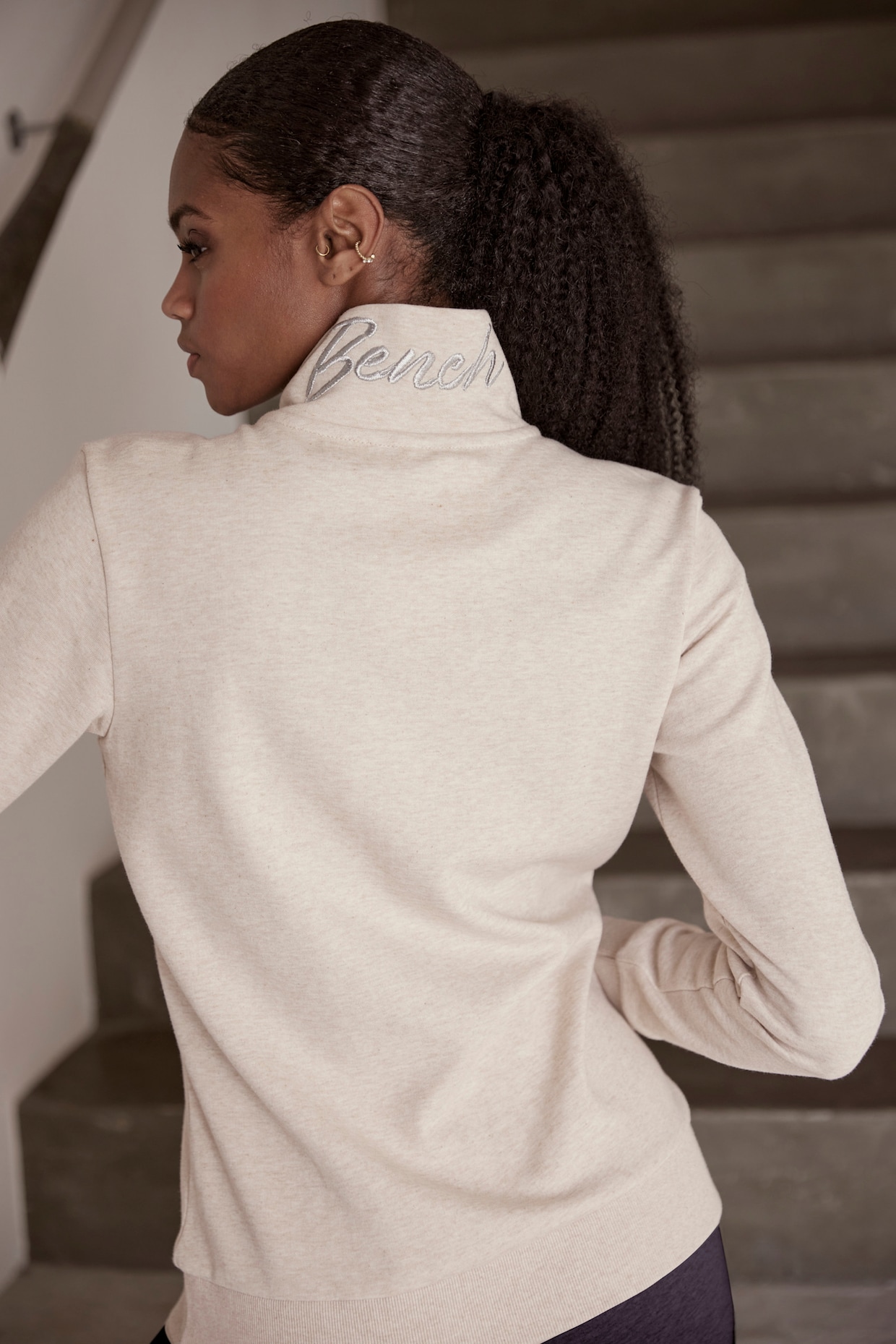 Veste sweat - beige chiné
