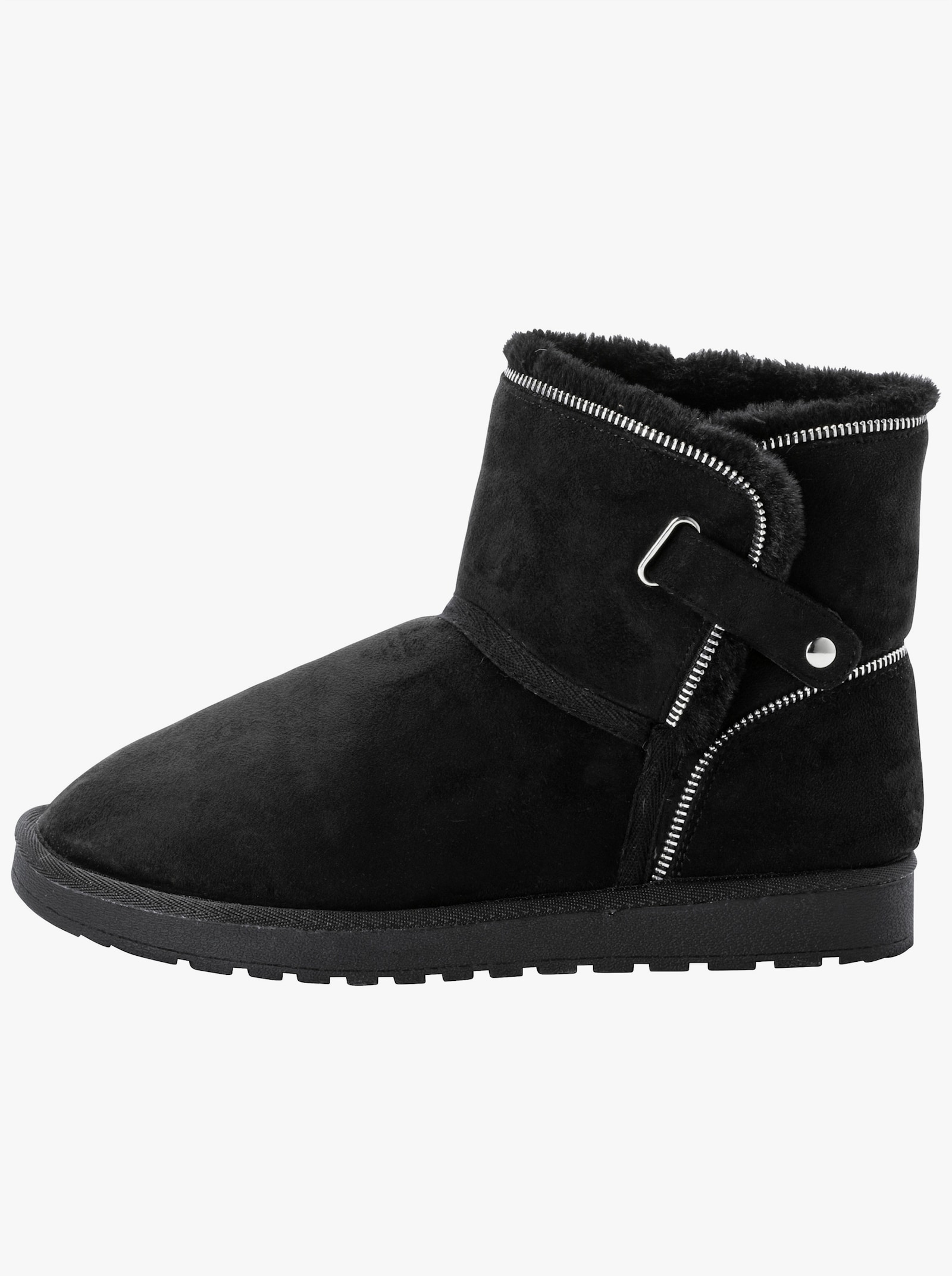 sheego Stiefelette mit Warmfutter - schwarz