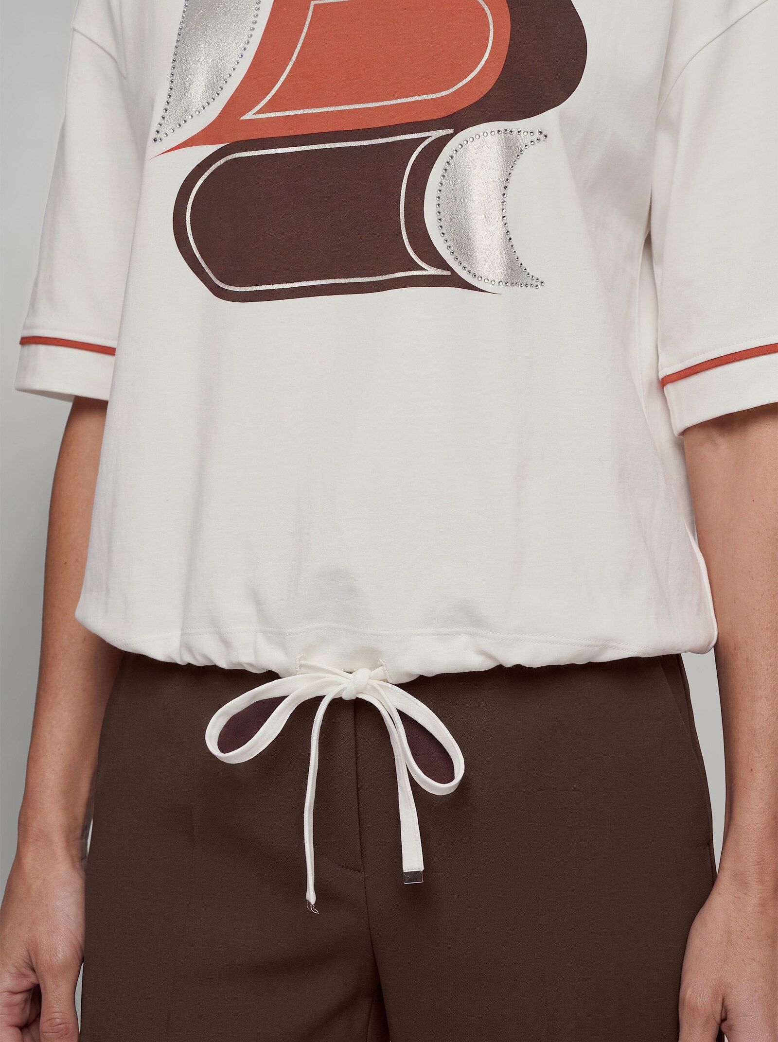 heine Shirt mit Foliendruck - ecru-bedruckt