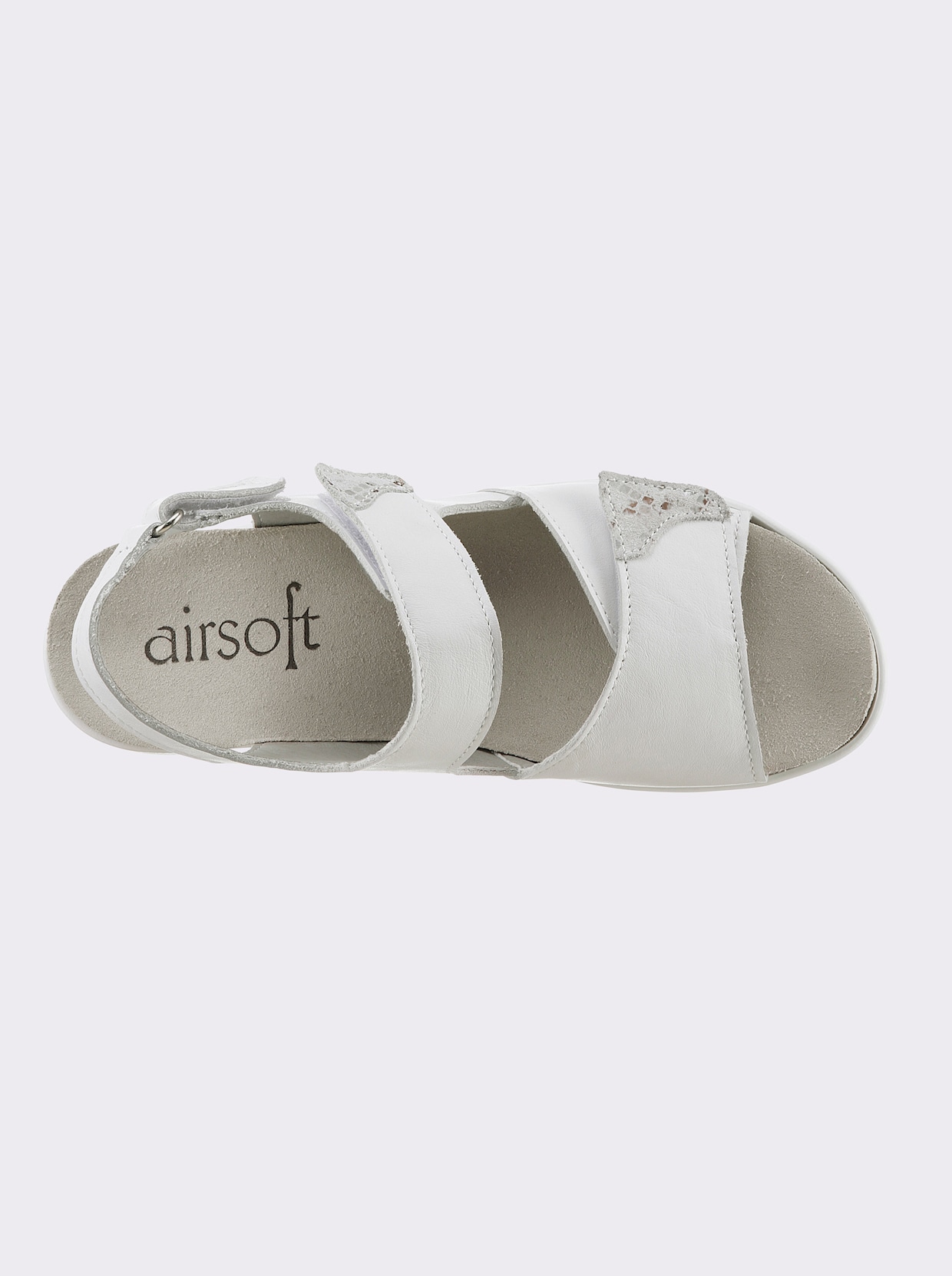 airsoft comfort+ Sandalette - weiss