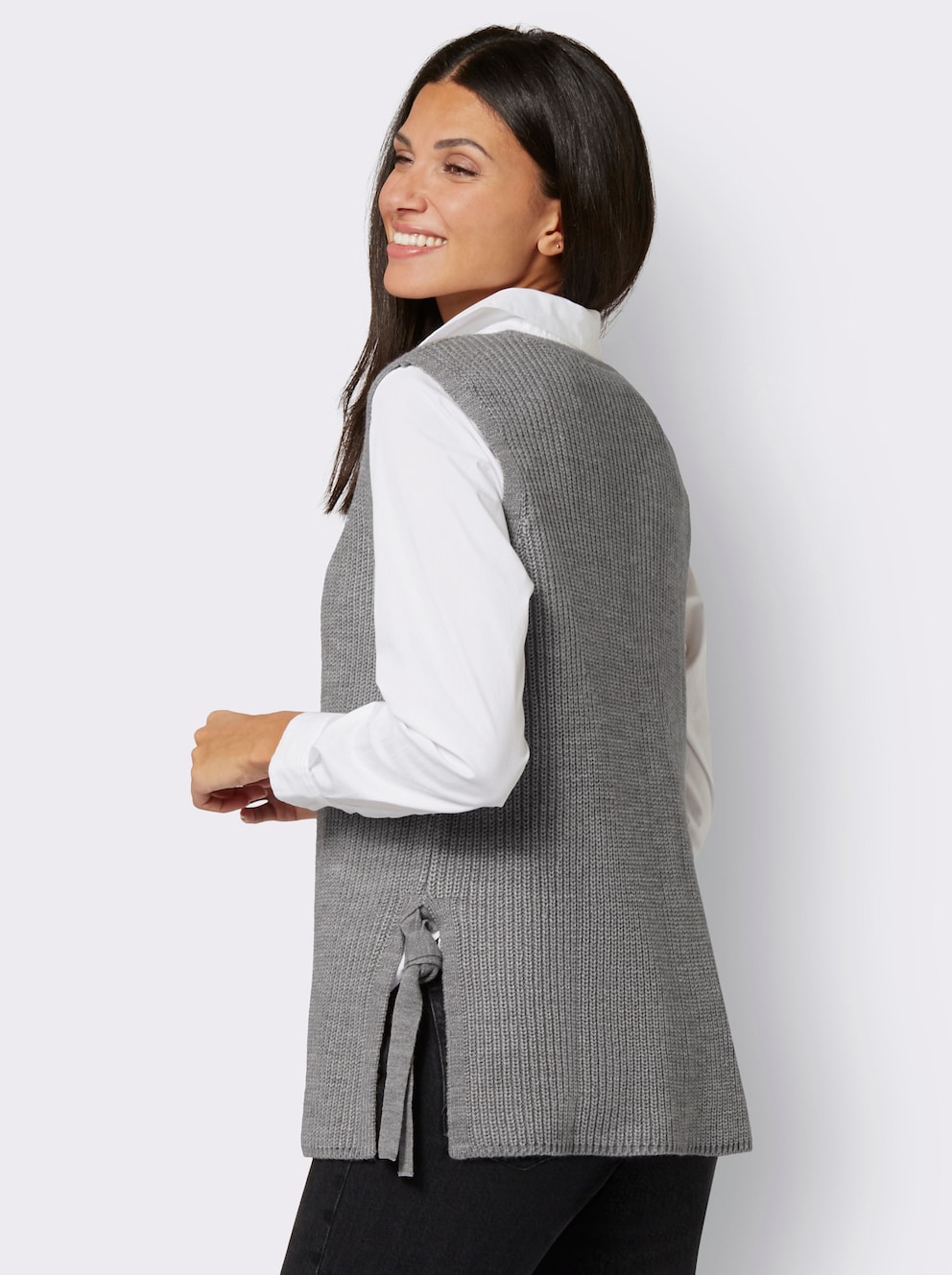 Wieviel Wolle Für Pullunder Gr 44 Pullunder in grau-meliert | Witt