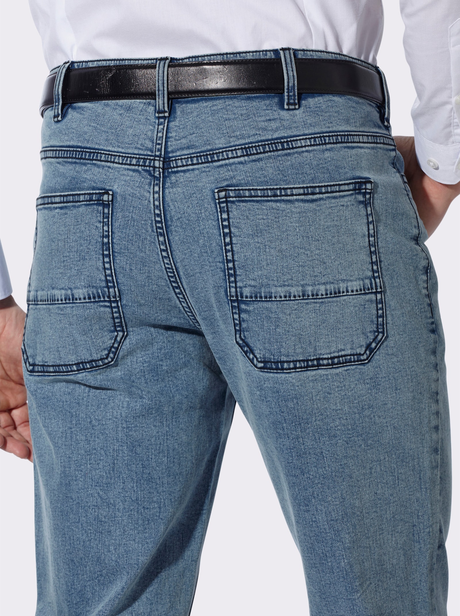 5-Pocket-Jeans mit spezieller Waschung - blue-bleached