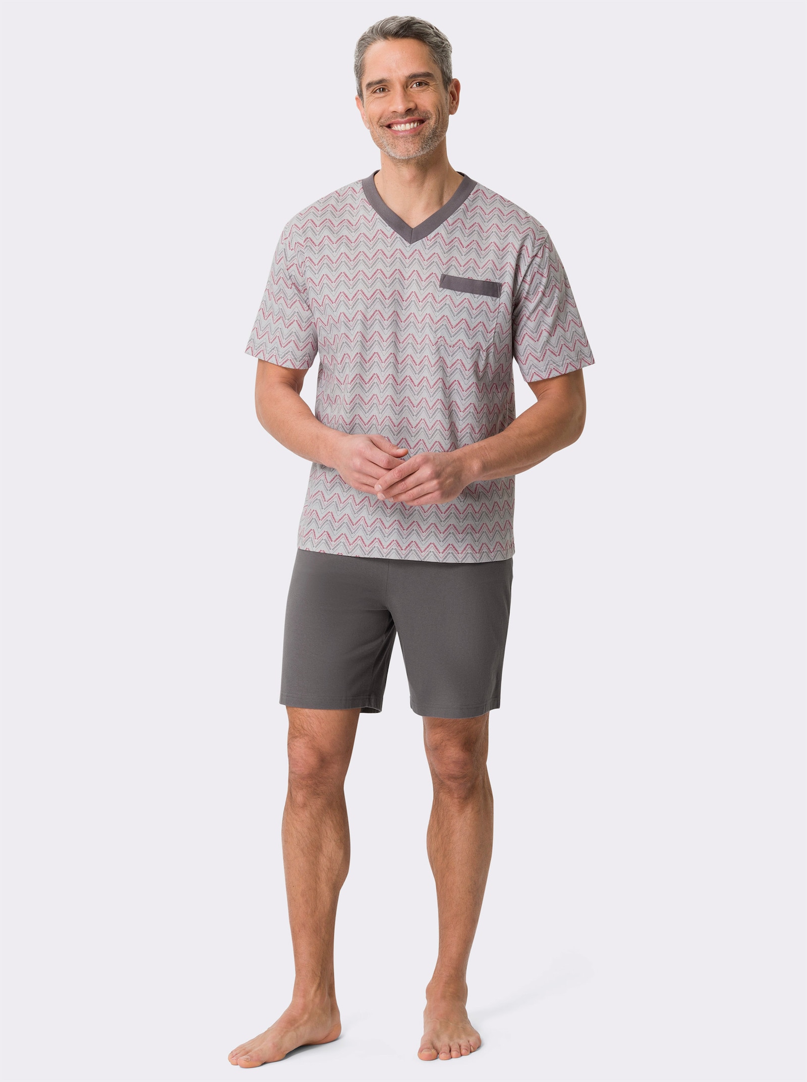 shortama - lichtgrijs/antraciet