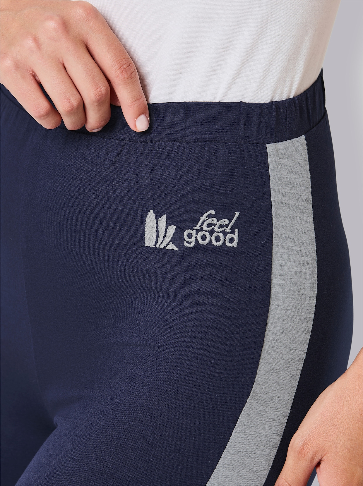 feel good Leggings - marine-steingrau