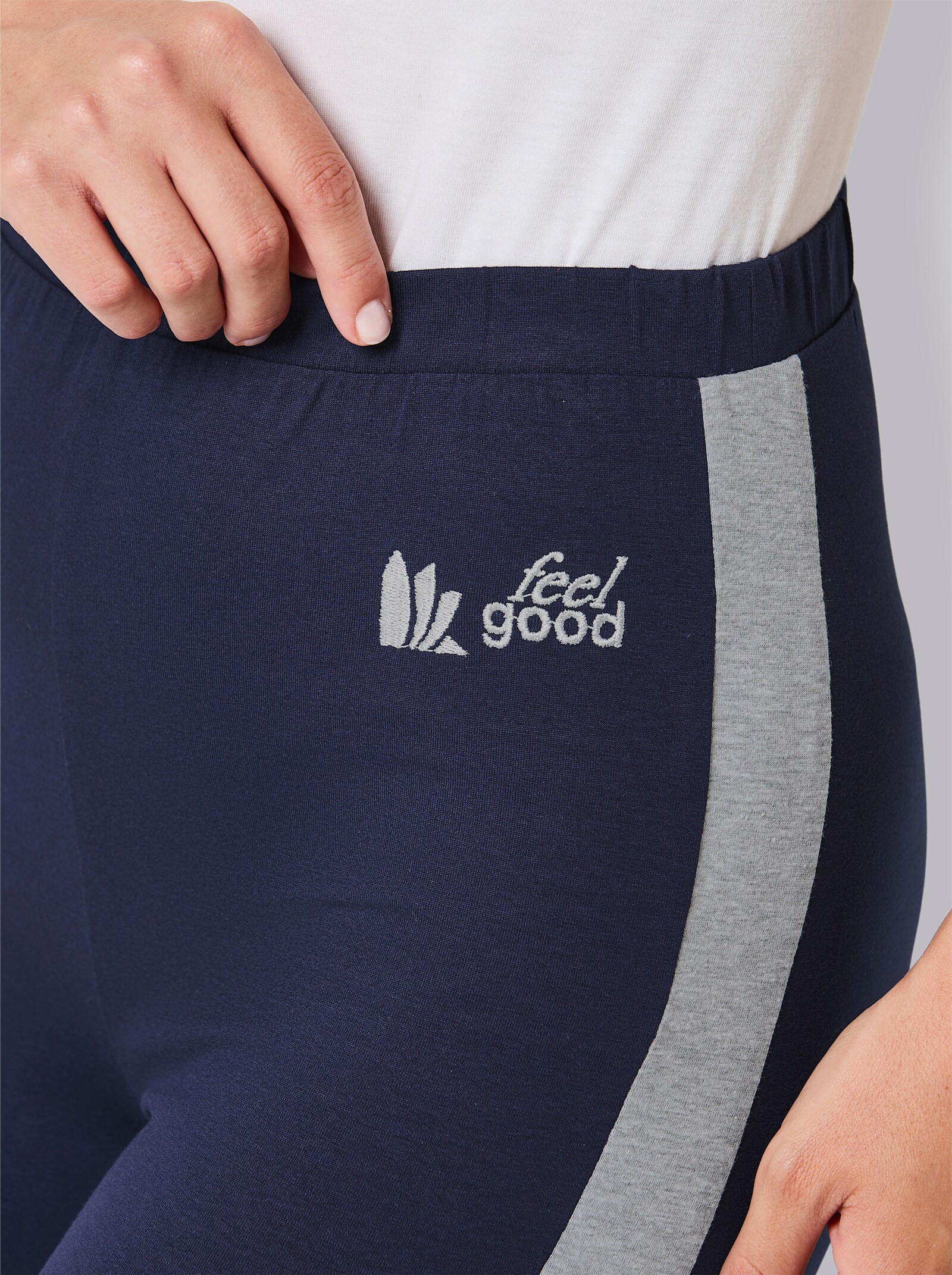 feel good Leggings - marine-steingrau