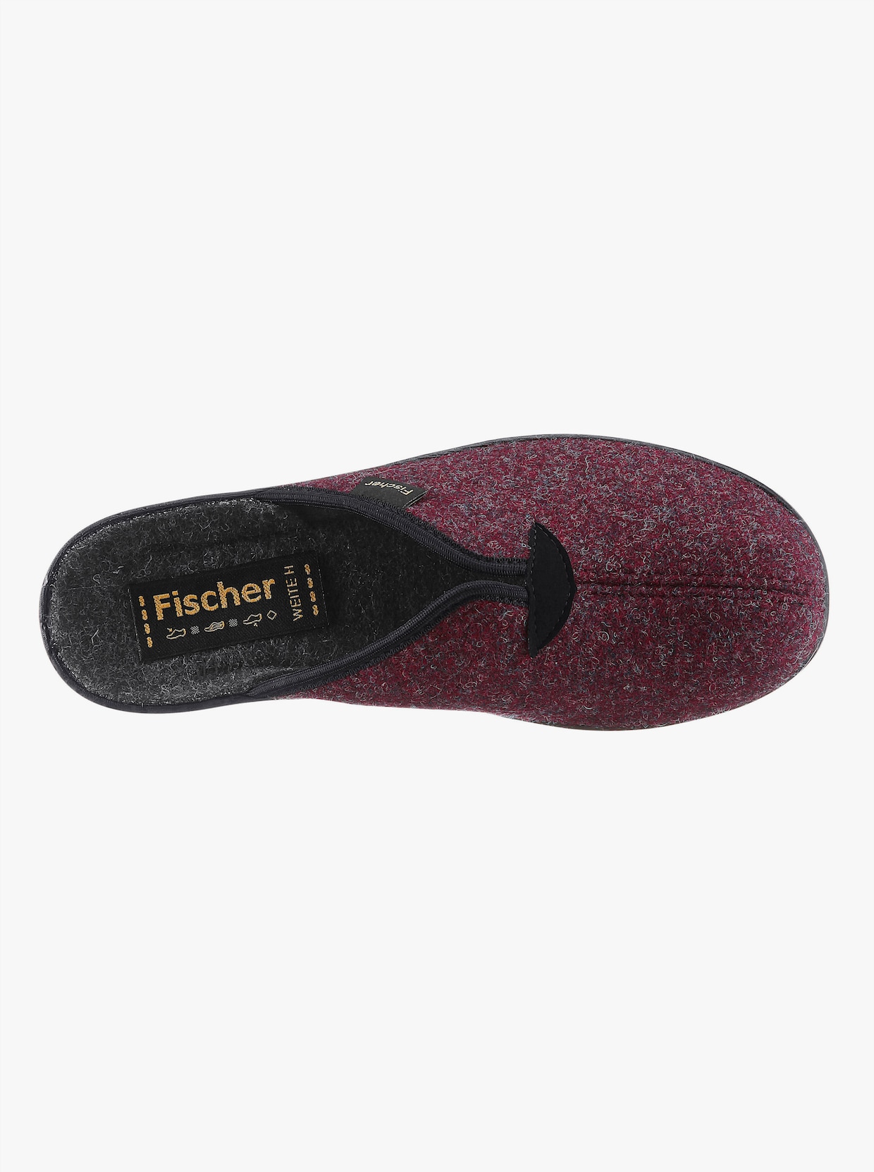 Fischer Pantoffel - bordeaux