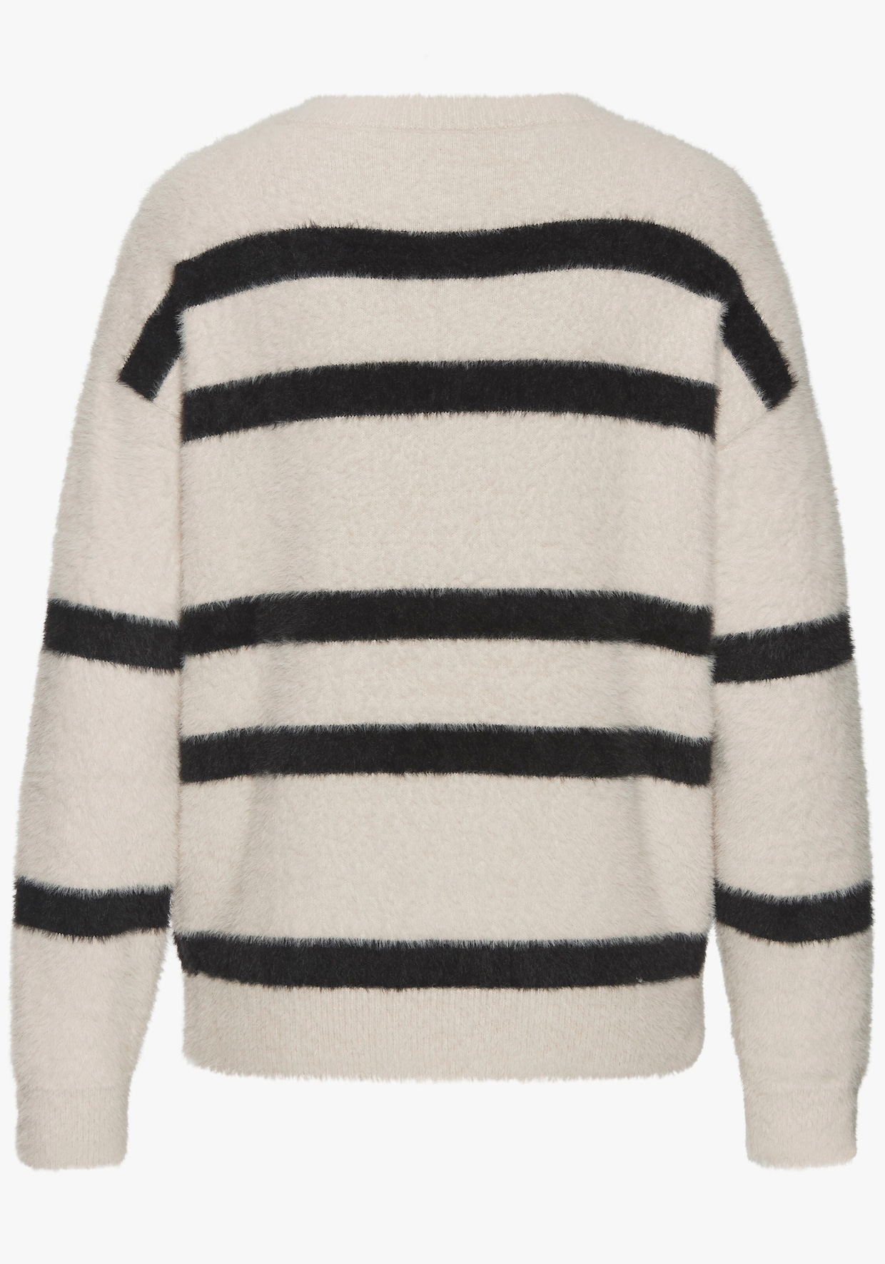 LASCANA Gestreepte pullover - zand/zwart