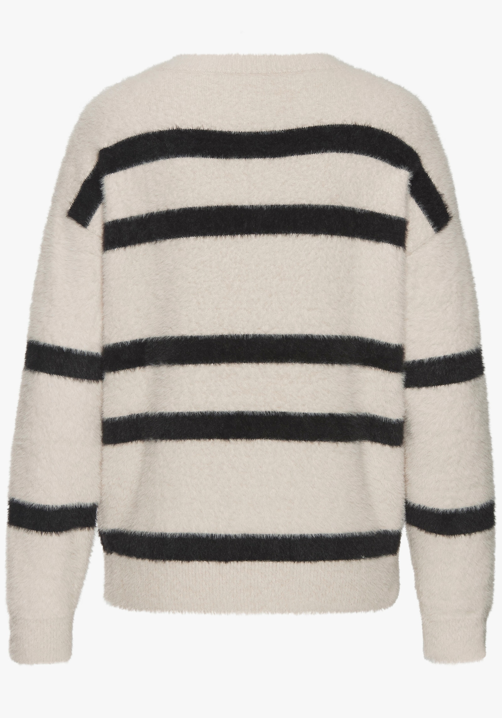 LASCANA Streifenpullover - sand-schwarz