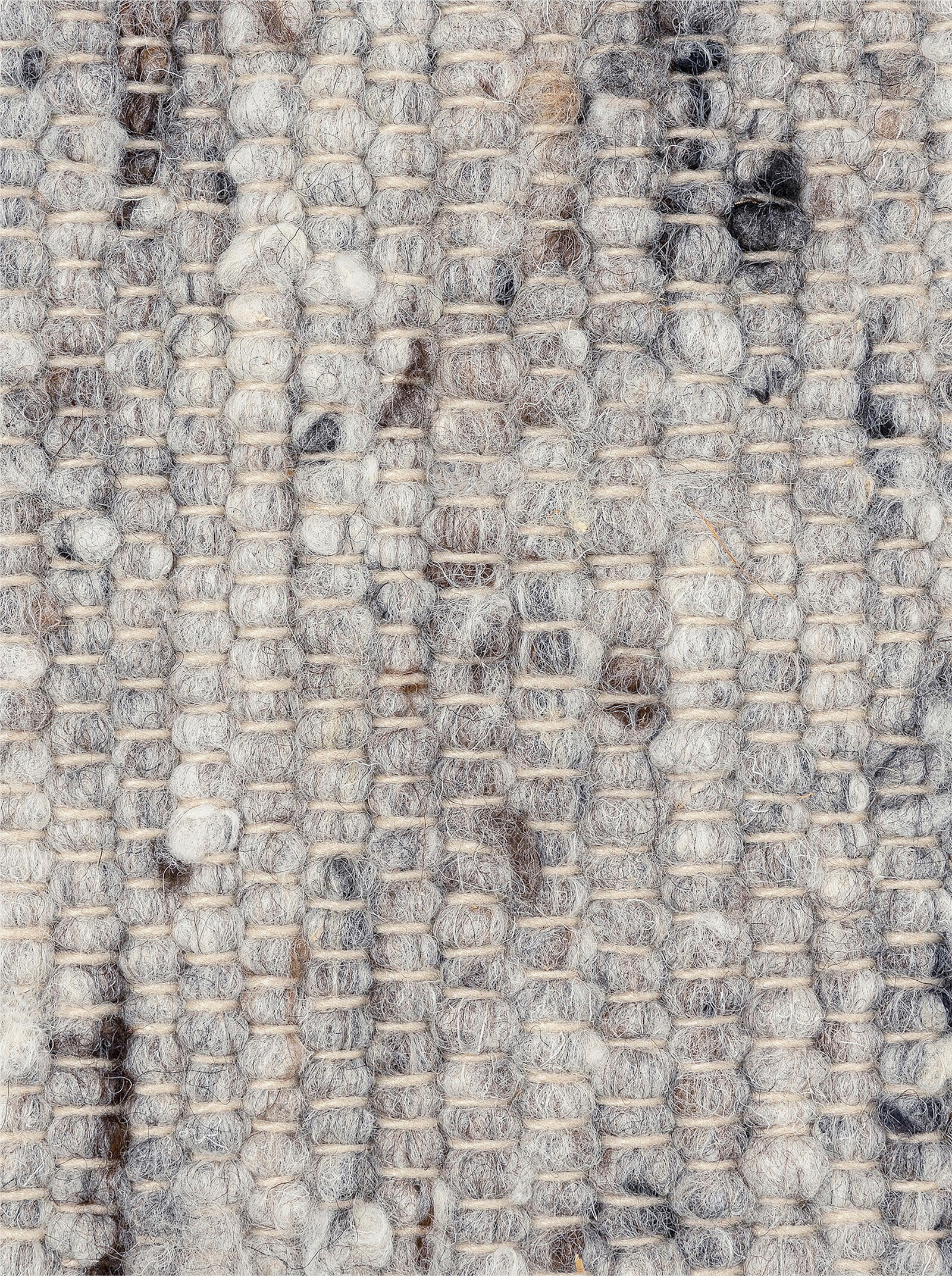 Theko Handwebteppich - grau-meliert