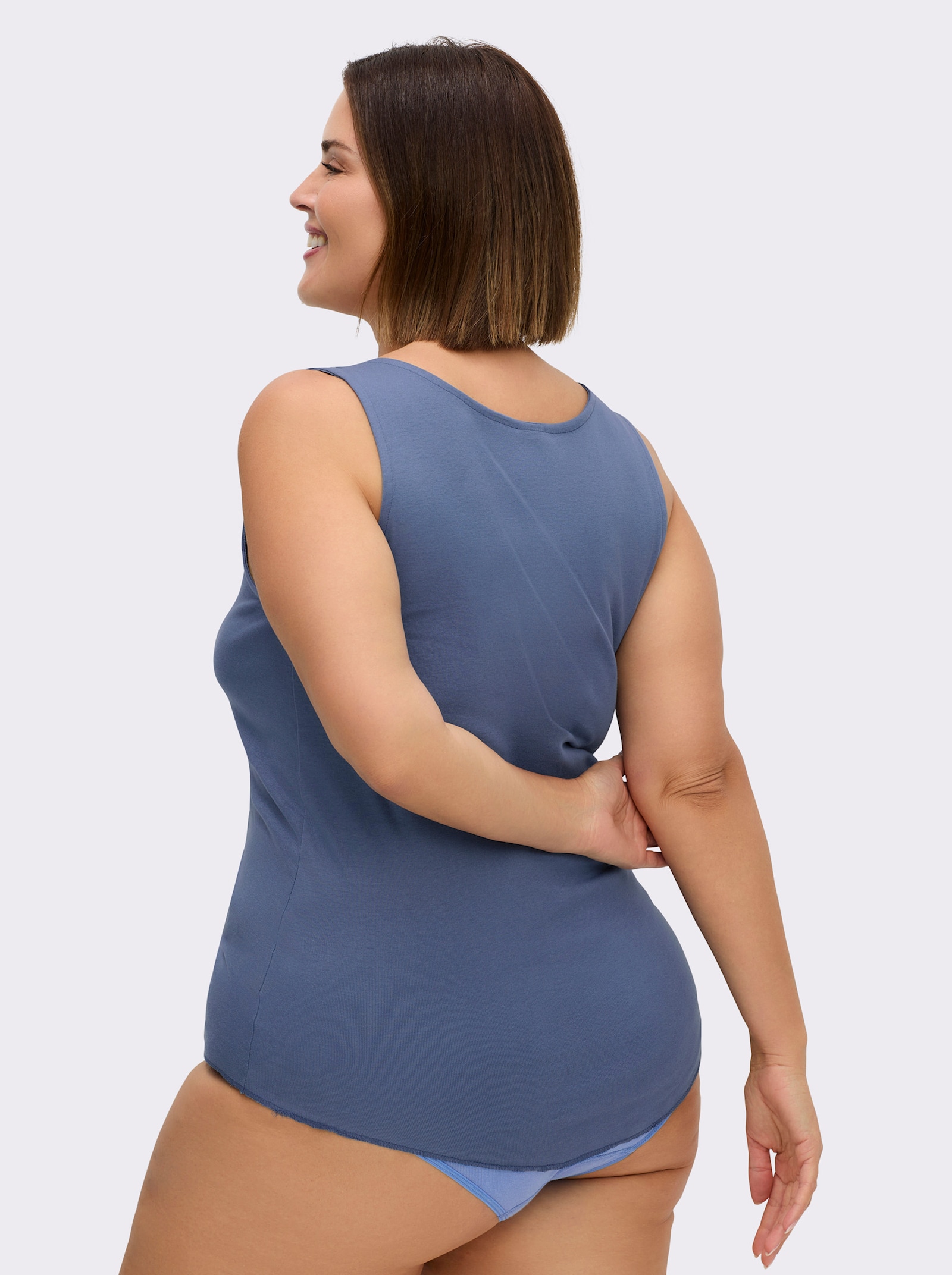wäschepur Achseltop extralang - jeansblau