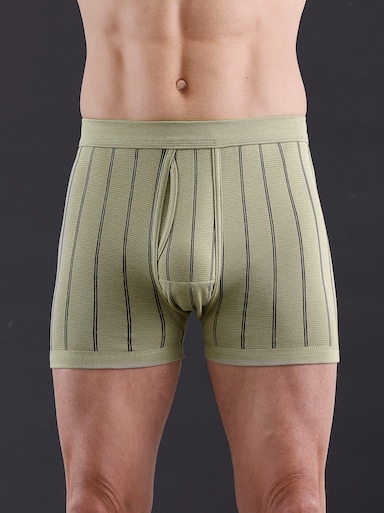 wäschepur men Boxerkalsong - khaki, randig