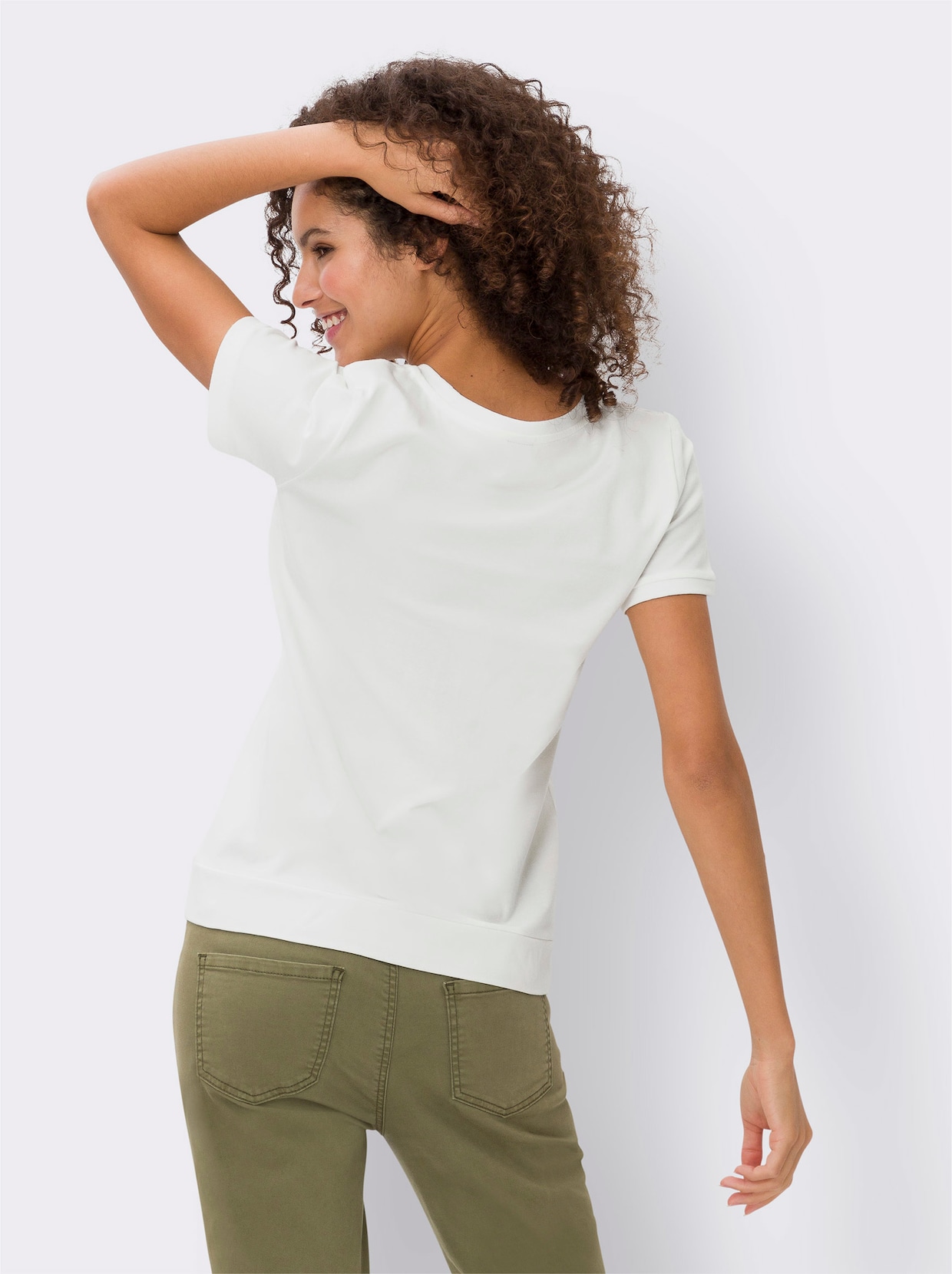 heine Shirt met korte mouwen - ecru