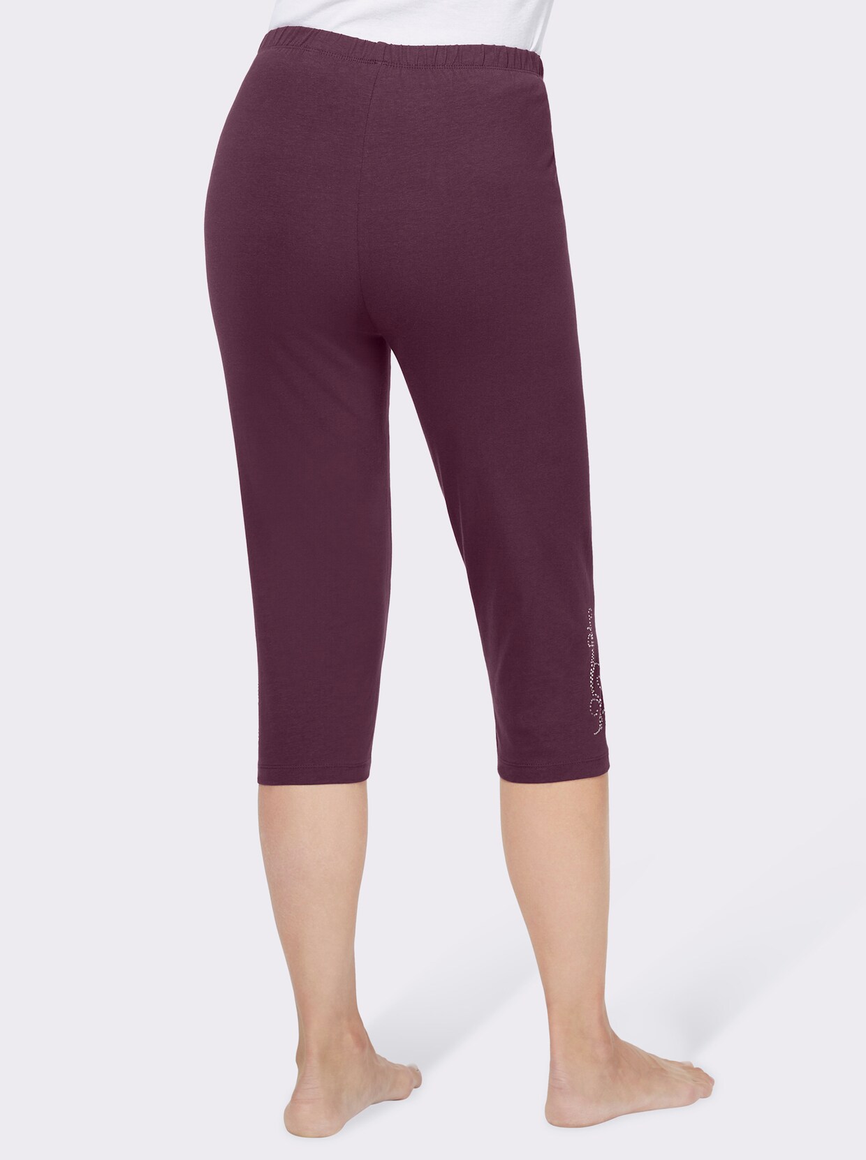 feel good Capri-legging - marine + braamrood