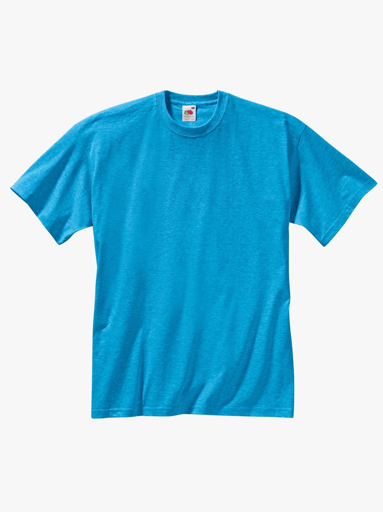 Fruit of the Loom Shirt - turquoise + wit