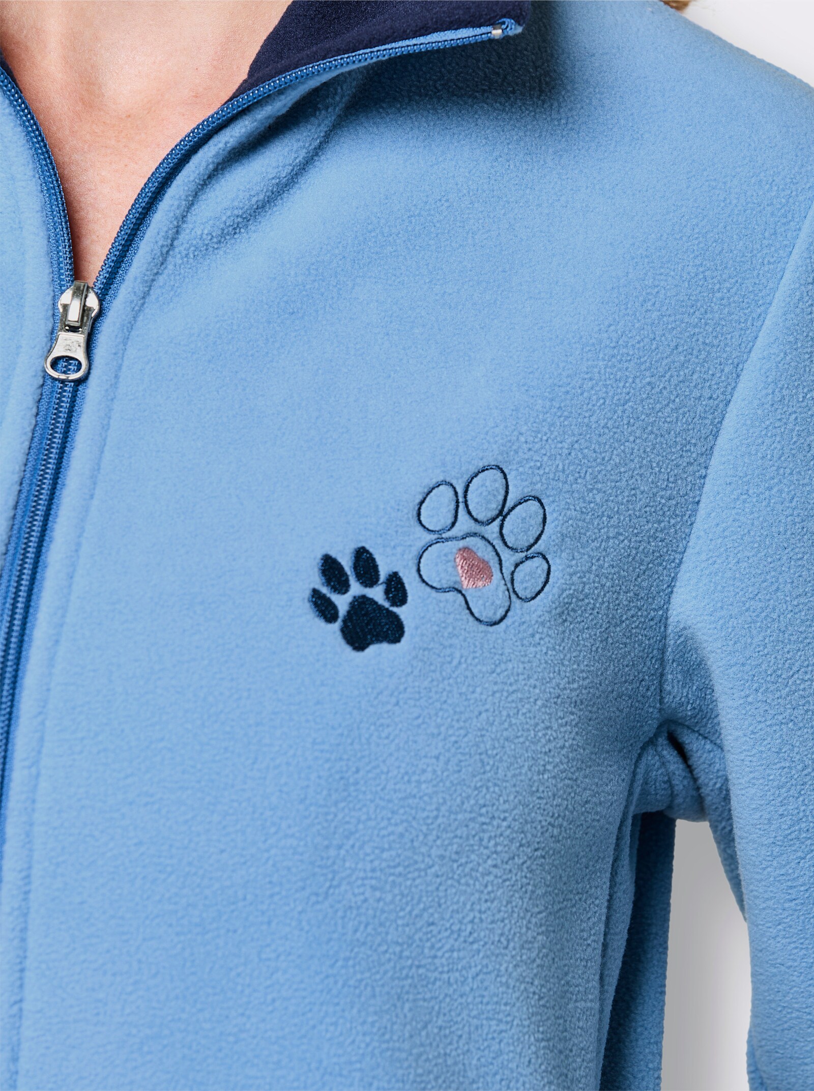 feel good Hausanzug aus Fleece - bleu-jeansblau