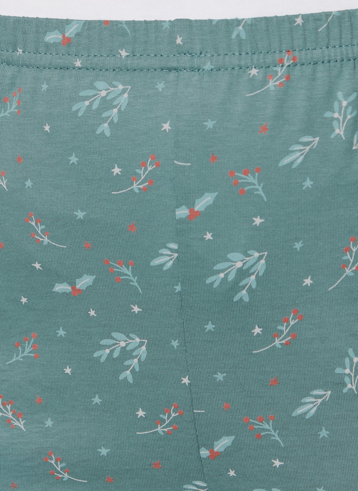 Comtessa Schlafanzughose mit Weihnachtsmotiven - ozean-koralle-bedruckt