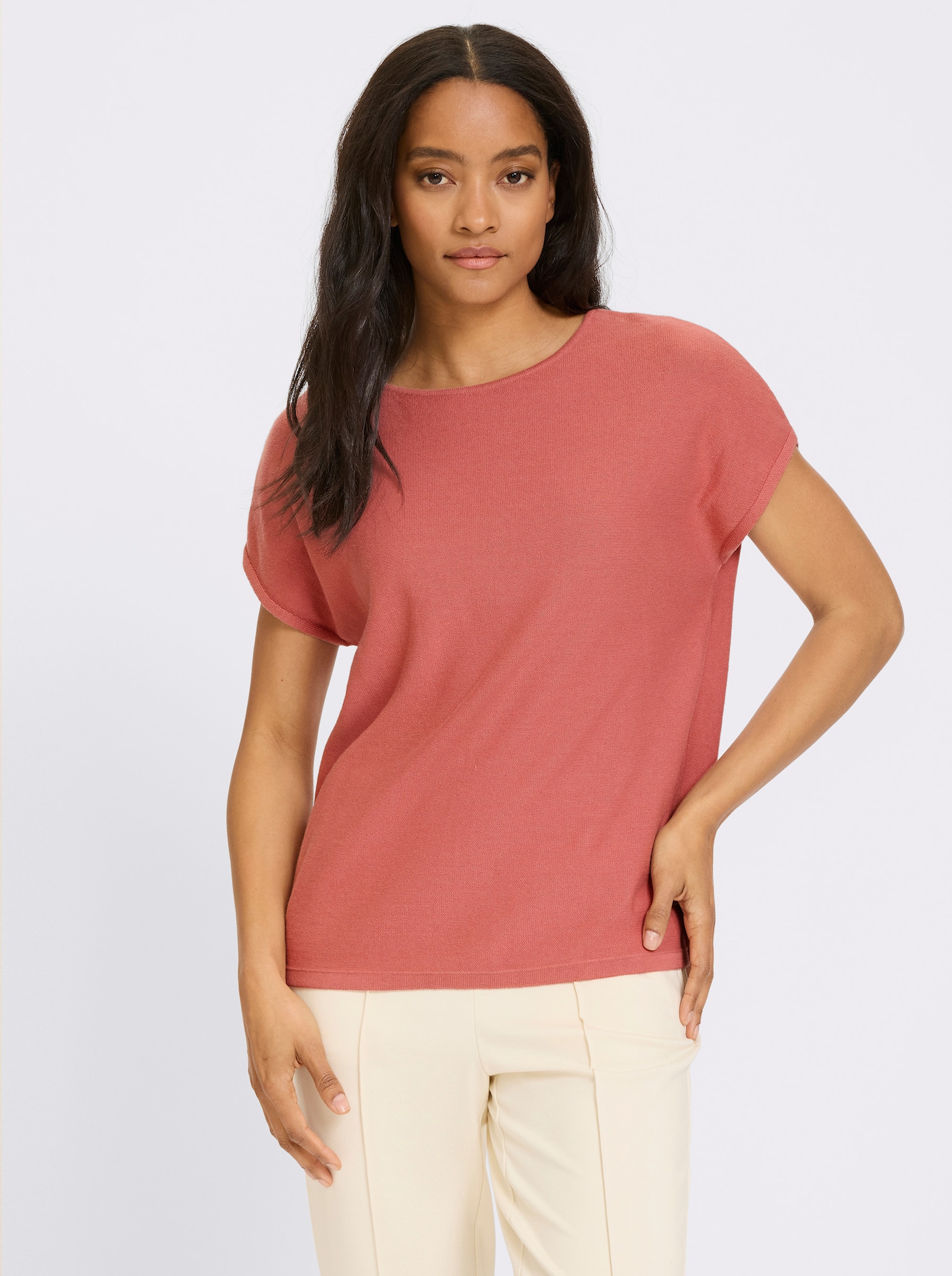 heine Pullunder im Linksstrick - rosenholz