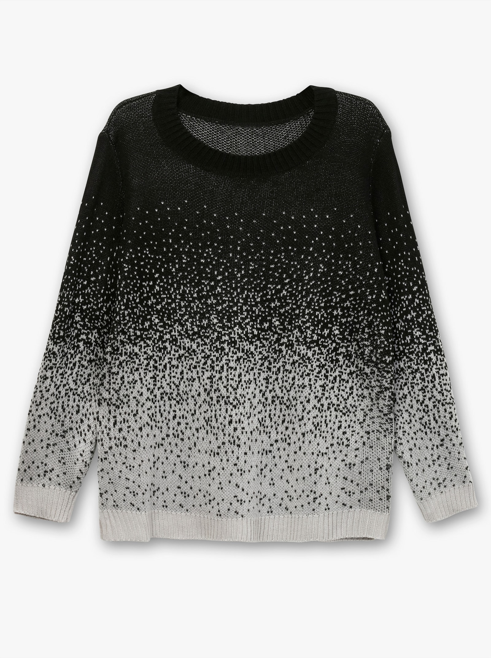 Jacquardpullover aus Jacquard-Strick - schwarz-gemustert