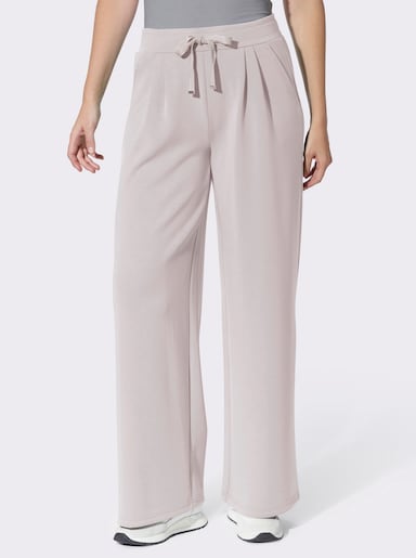 heine Jerseyhose mit Bundfalten - hellgrau