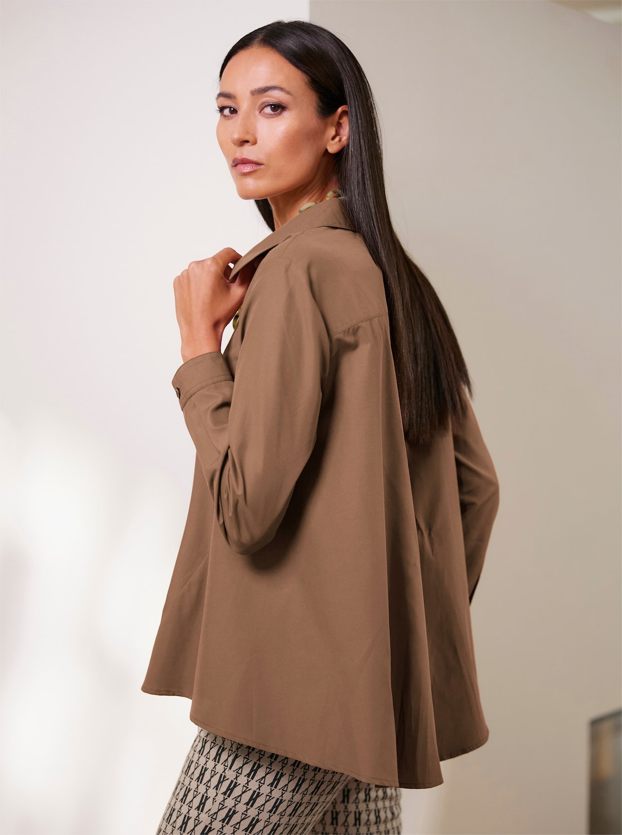 heine Longline blouse - bruin