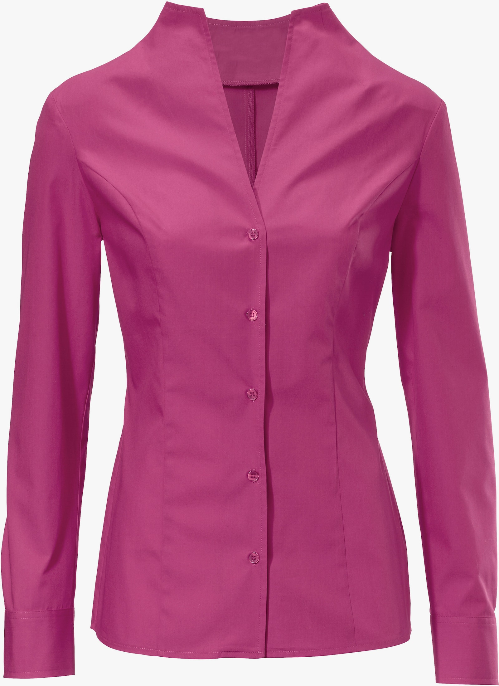 heine Hemdbluse mit Stehkragen - beere