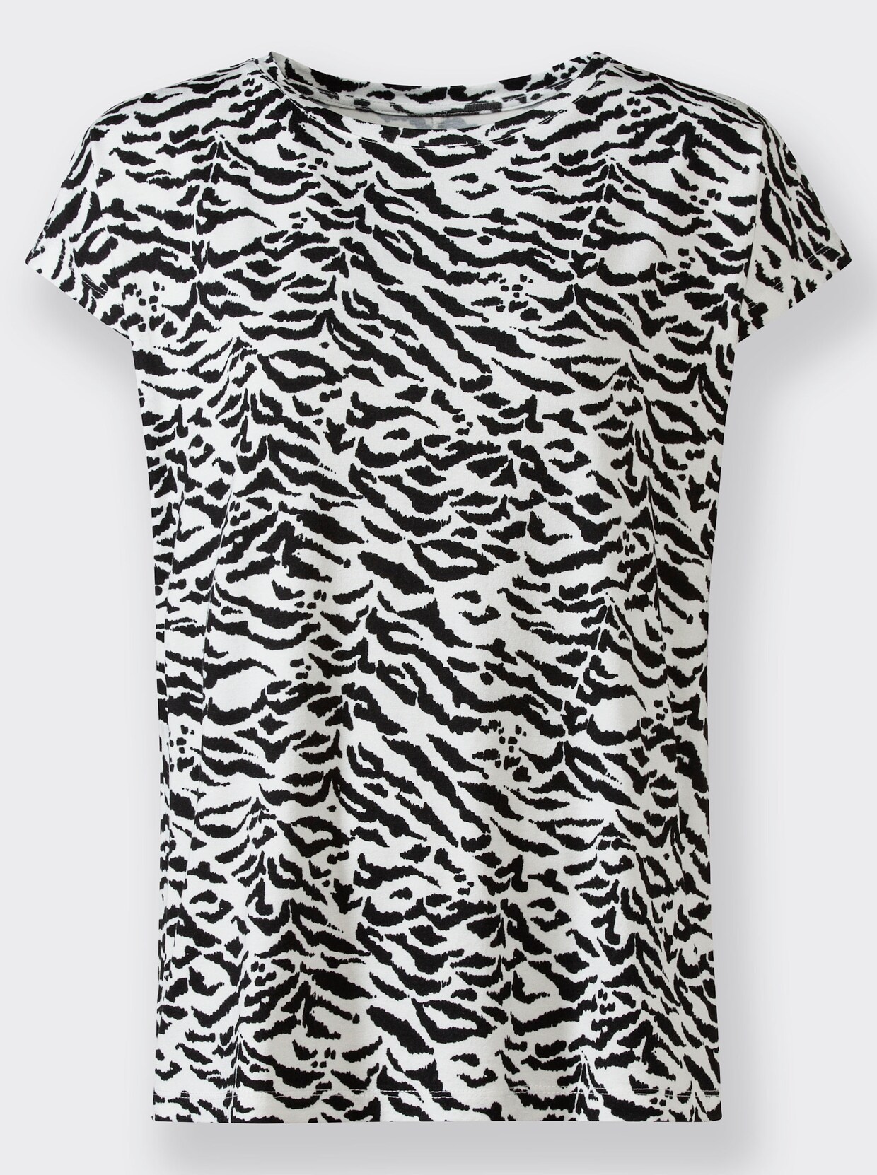 Shirt - schwarz-weiß-bedruckt