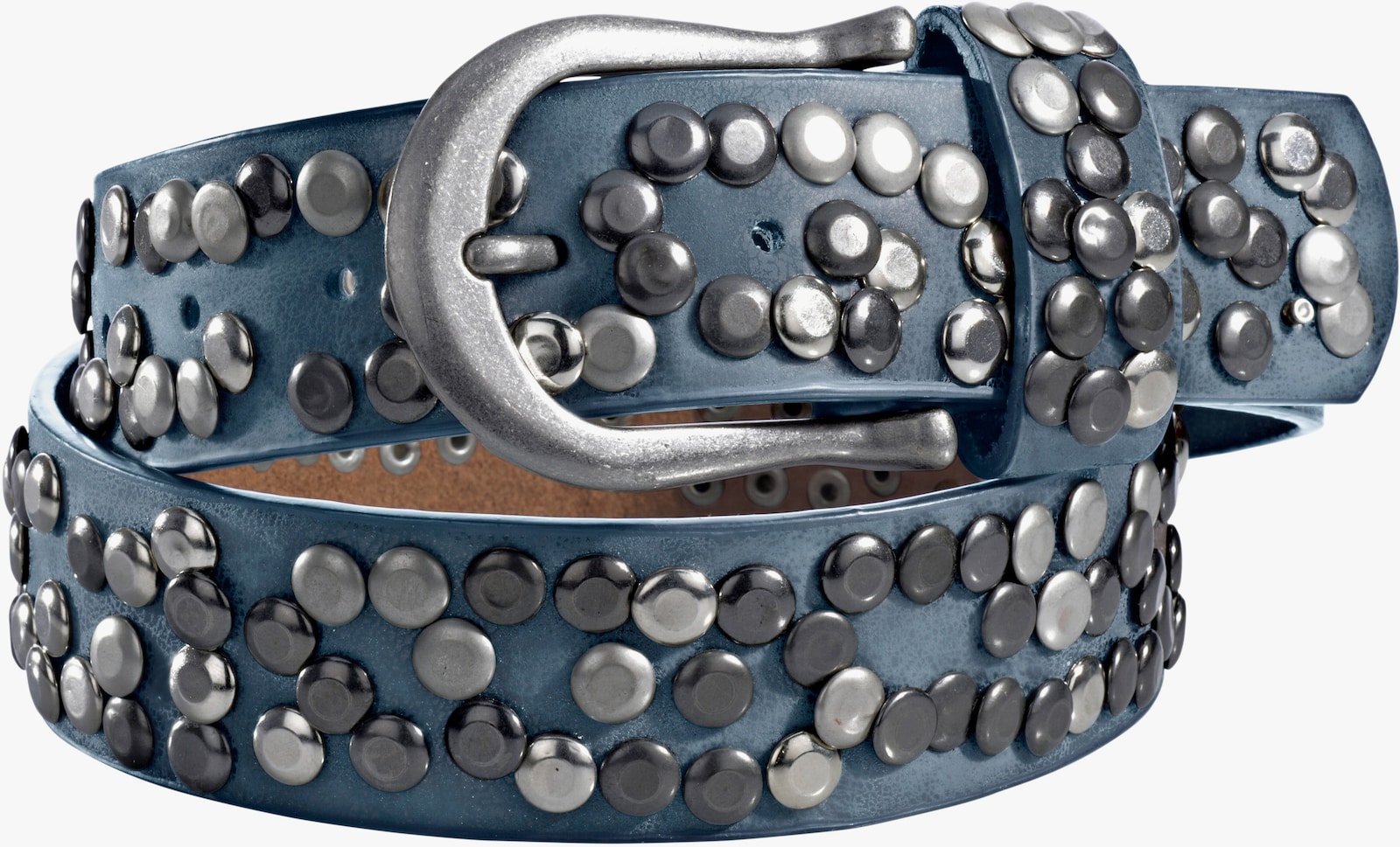 heine Gürtel - blau-metallic