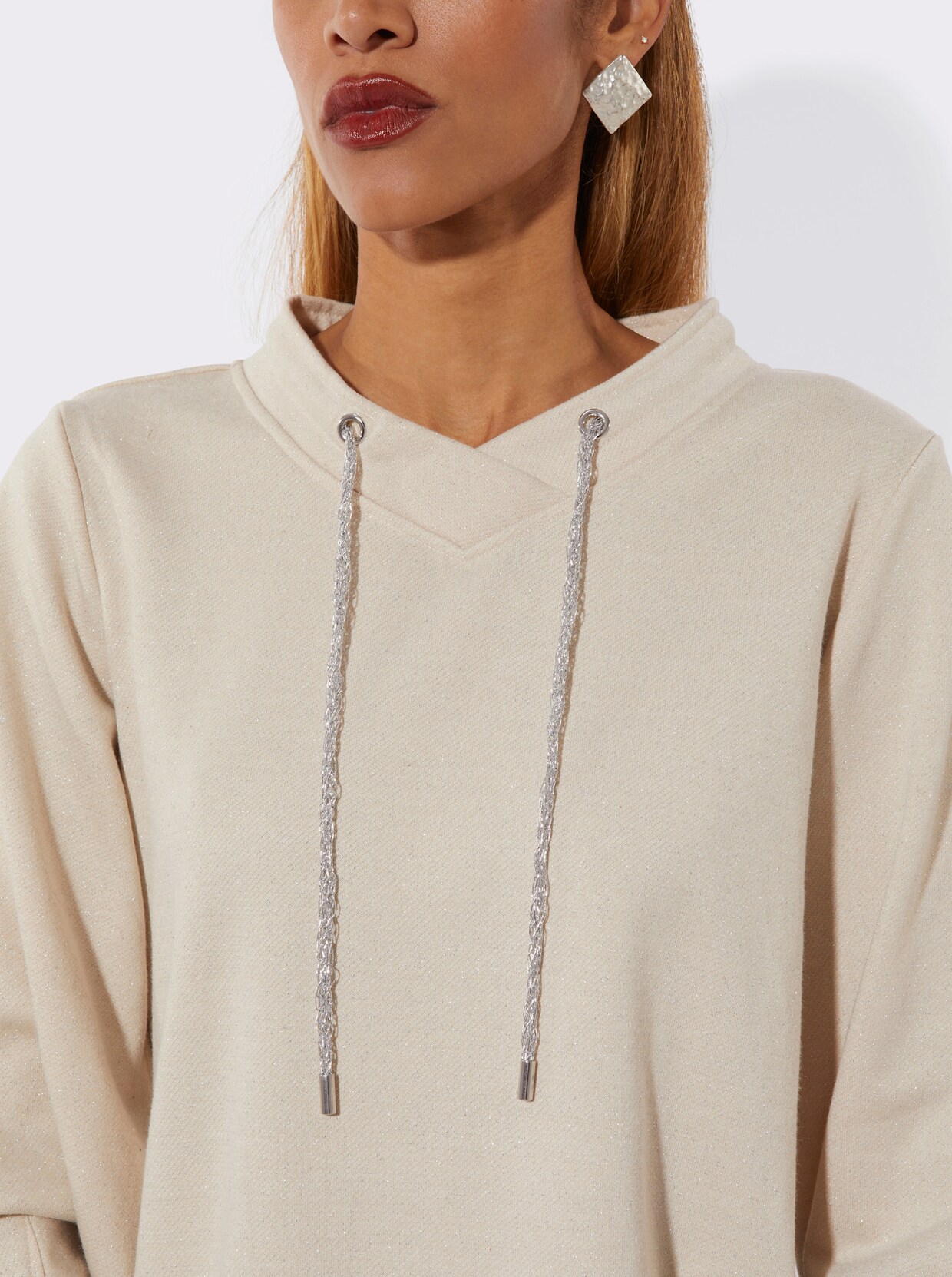 Sweatshirt - sand-silberfarben