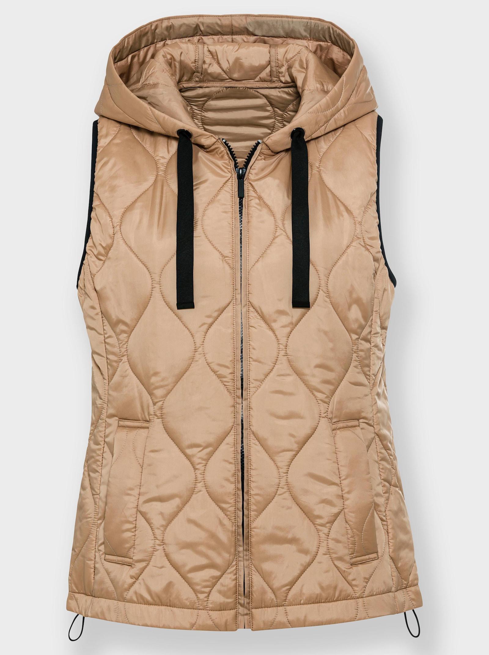 heine Kurzmantel mit Steppweste, einzeln tragbar - camel