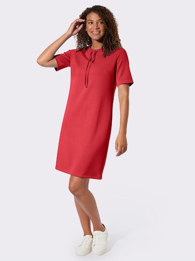 Shirtkleid mit kurzen Ärmeln - erdbeere