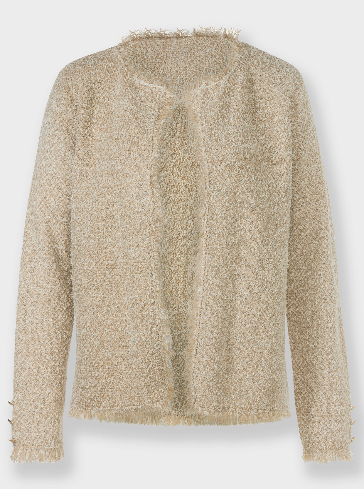 heine Vest - beige/wit gedessineerd