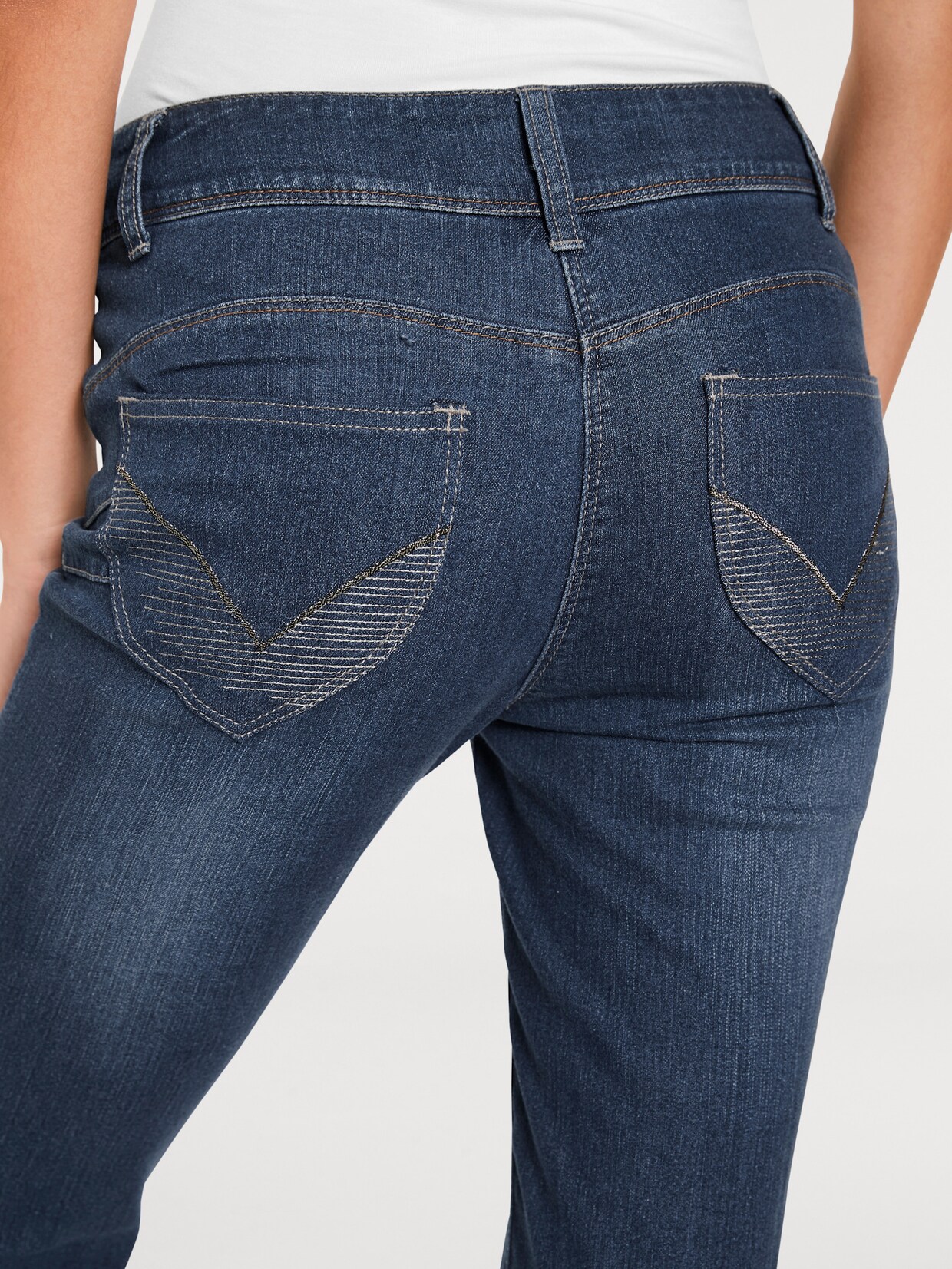 heine 'Buik weg'-jeans - blue stone