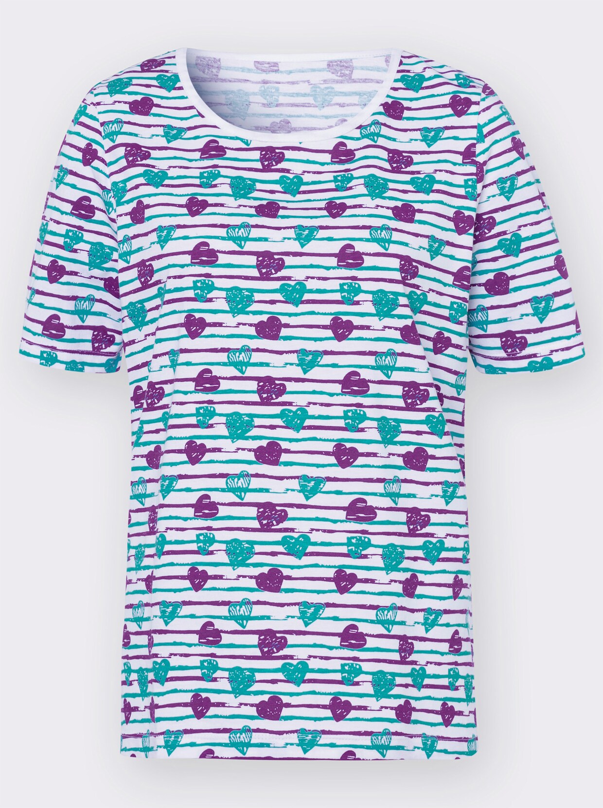 Shirt met print - paars/lagune bedrukt