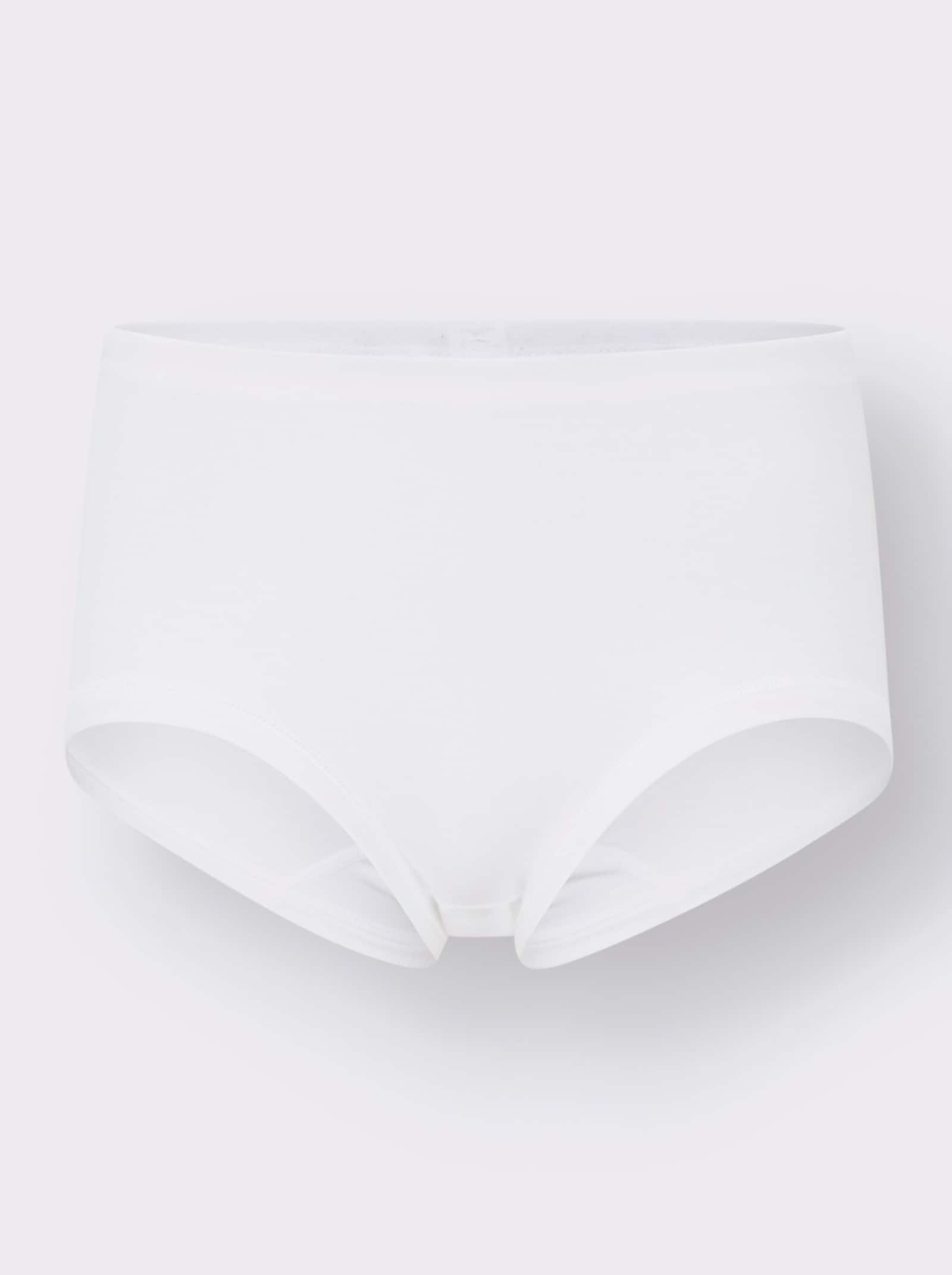 Kalhotky z jemně žebrovaného materiálu - bílá