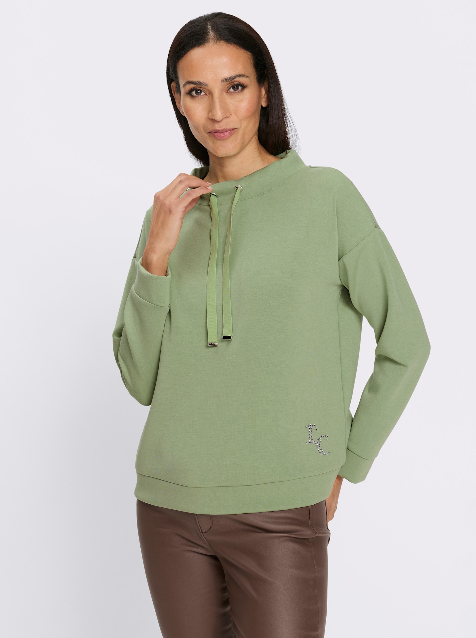 heine Sweatshirt mit Stehkragen - eucalyptus