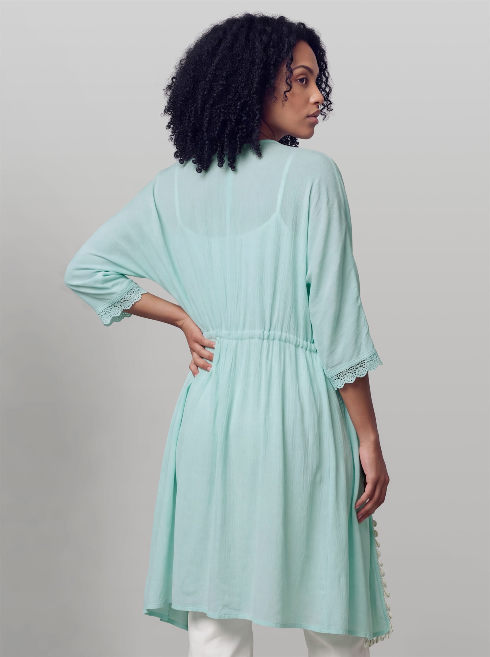 heine Tunika mit Muschel-Besatz - mint