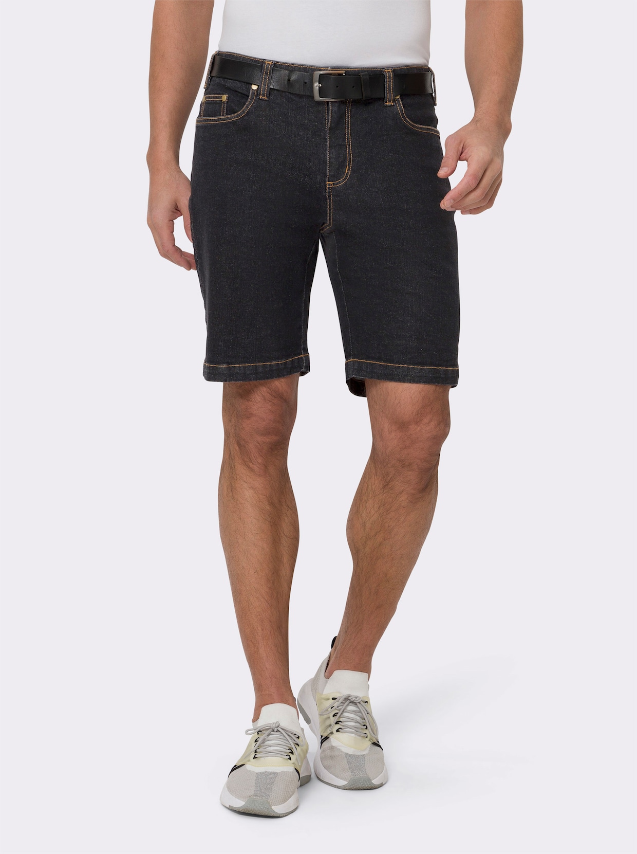 Jeans-Bermudas - black-denim