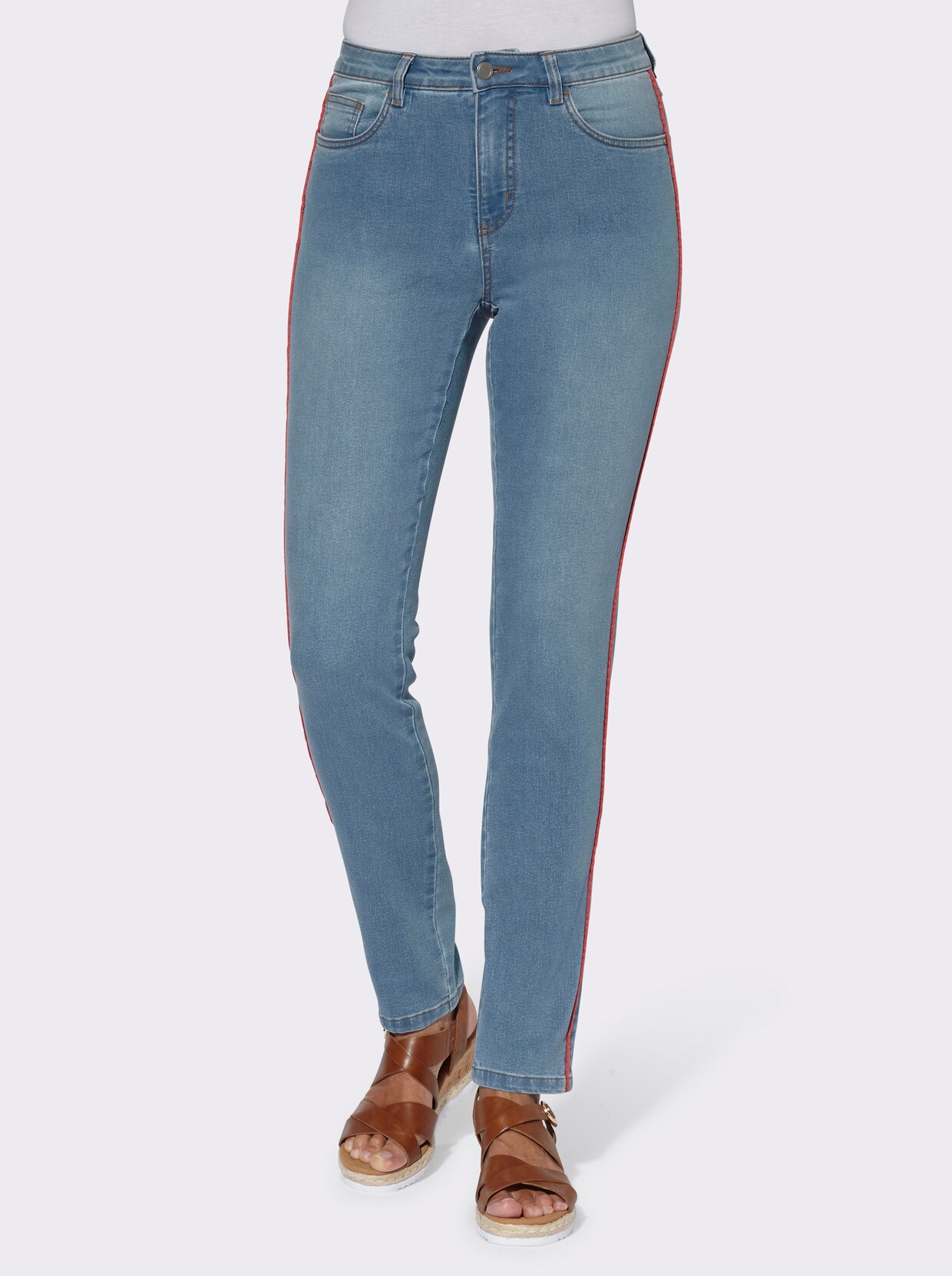 jeans - blue-bleached
