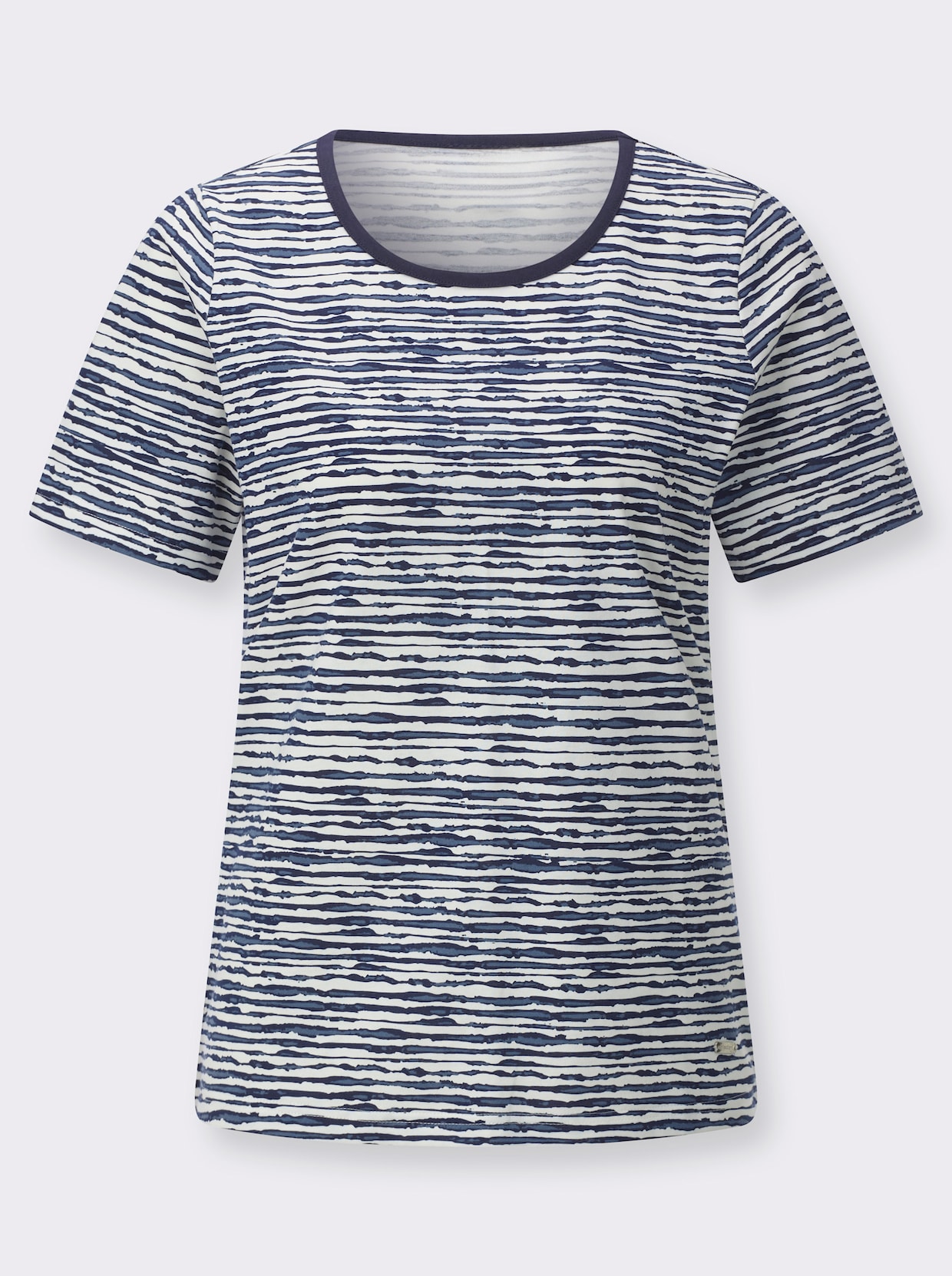 T-Shirt - marine-rauchblau-bedruckt
