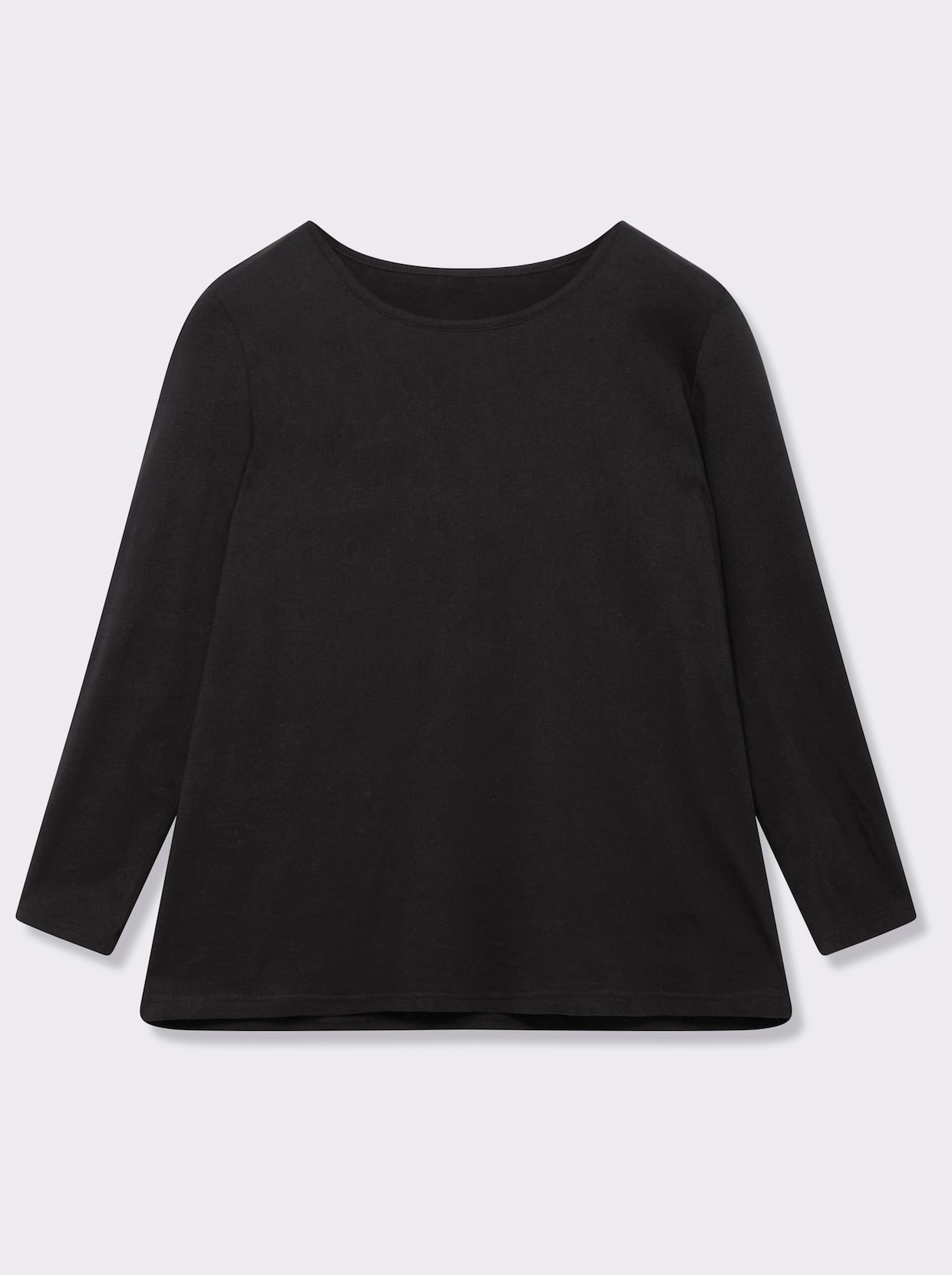 Langarmshirt in weiter Form - schwarz