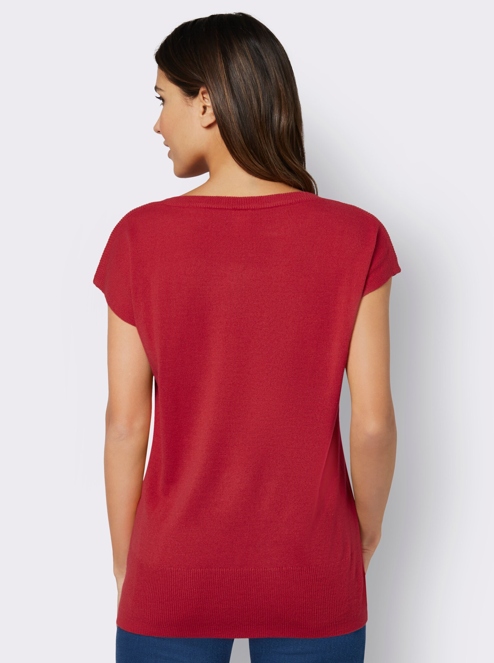 Pullunder mit U-Boot-Ausschnitt - erdbeere