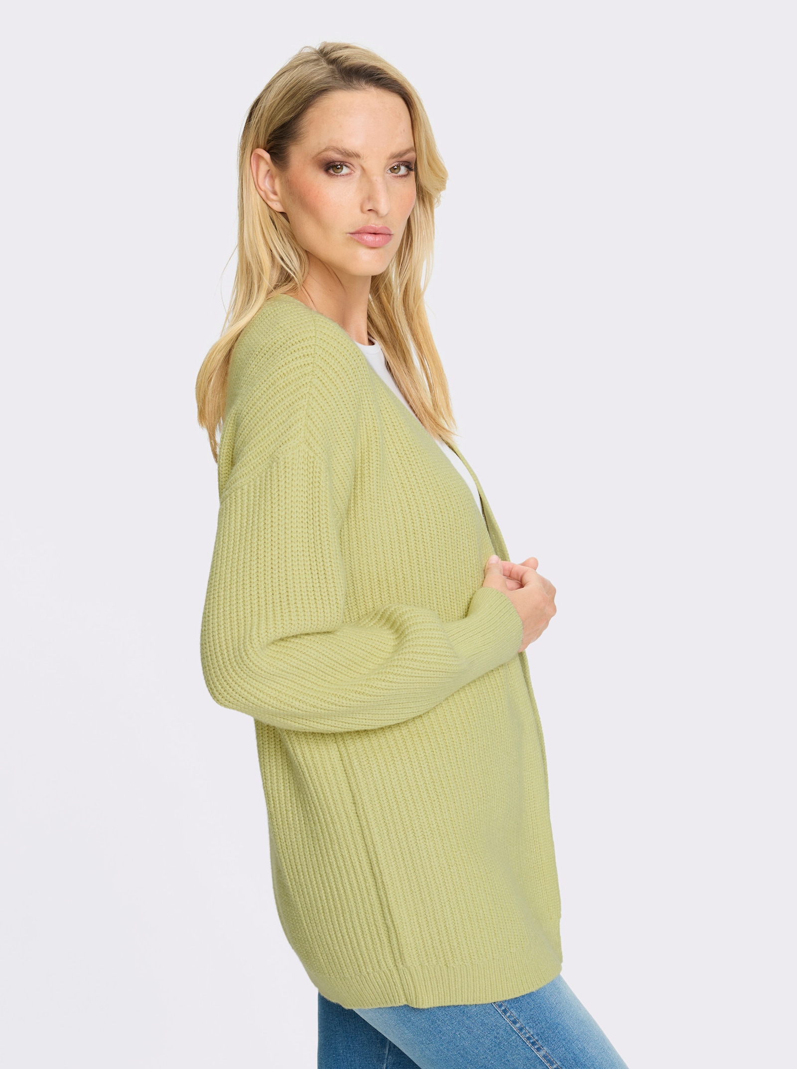 heine Vest in riblook - pistache