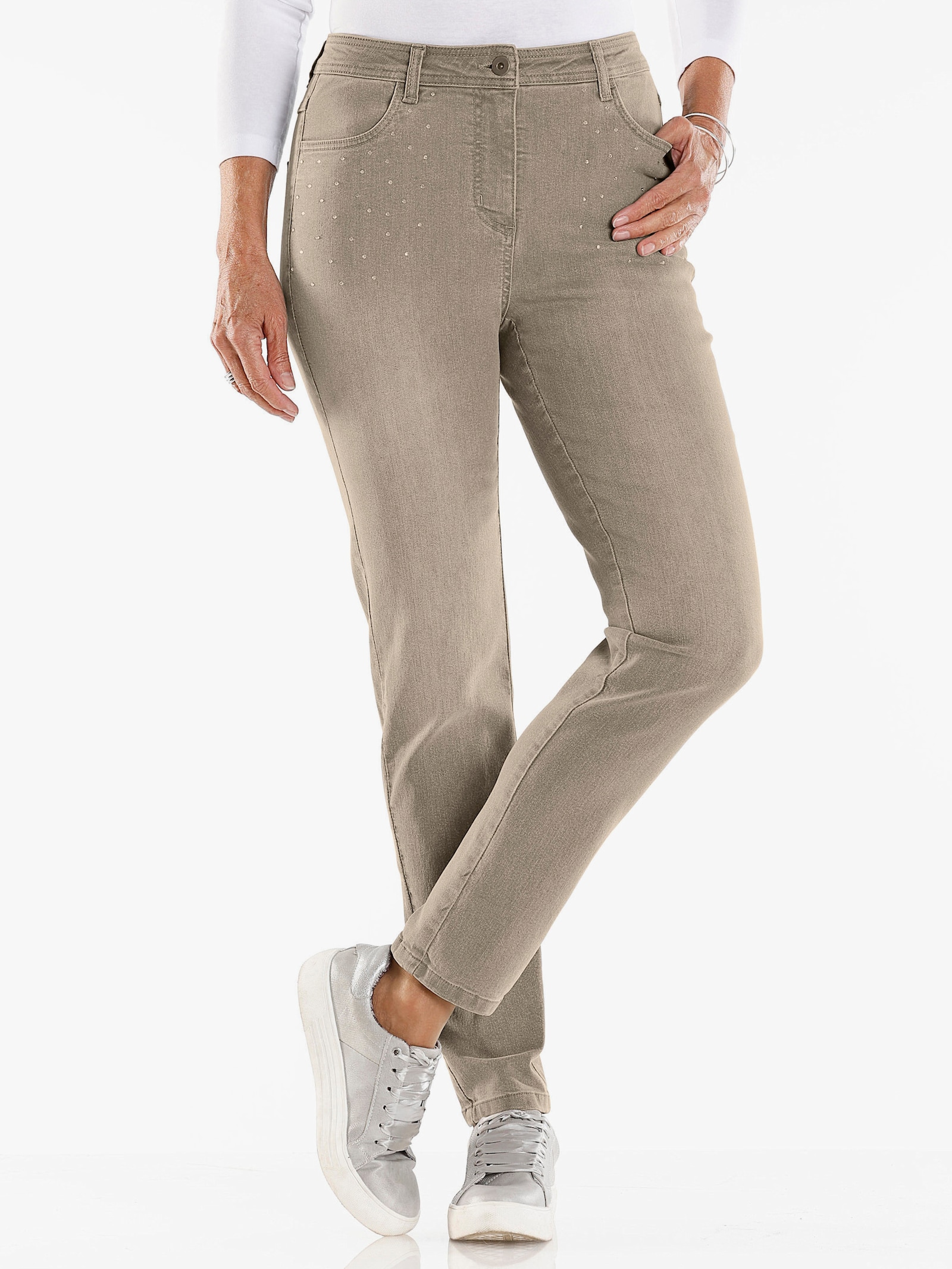 Jeans met glittersteentjes - sesam